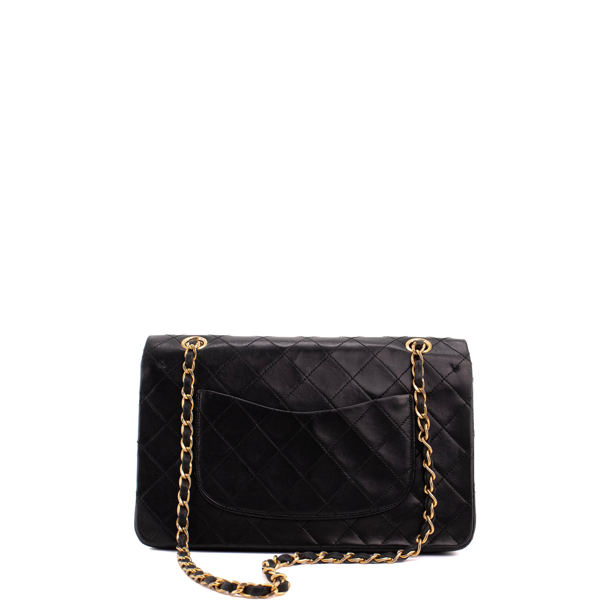 CHANEL - Sac à main Classique/Timeless 11.12 Chanel en cuir lisse noir vintage