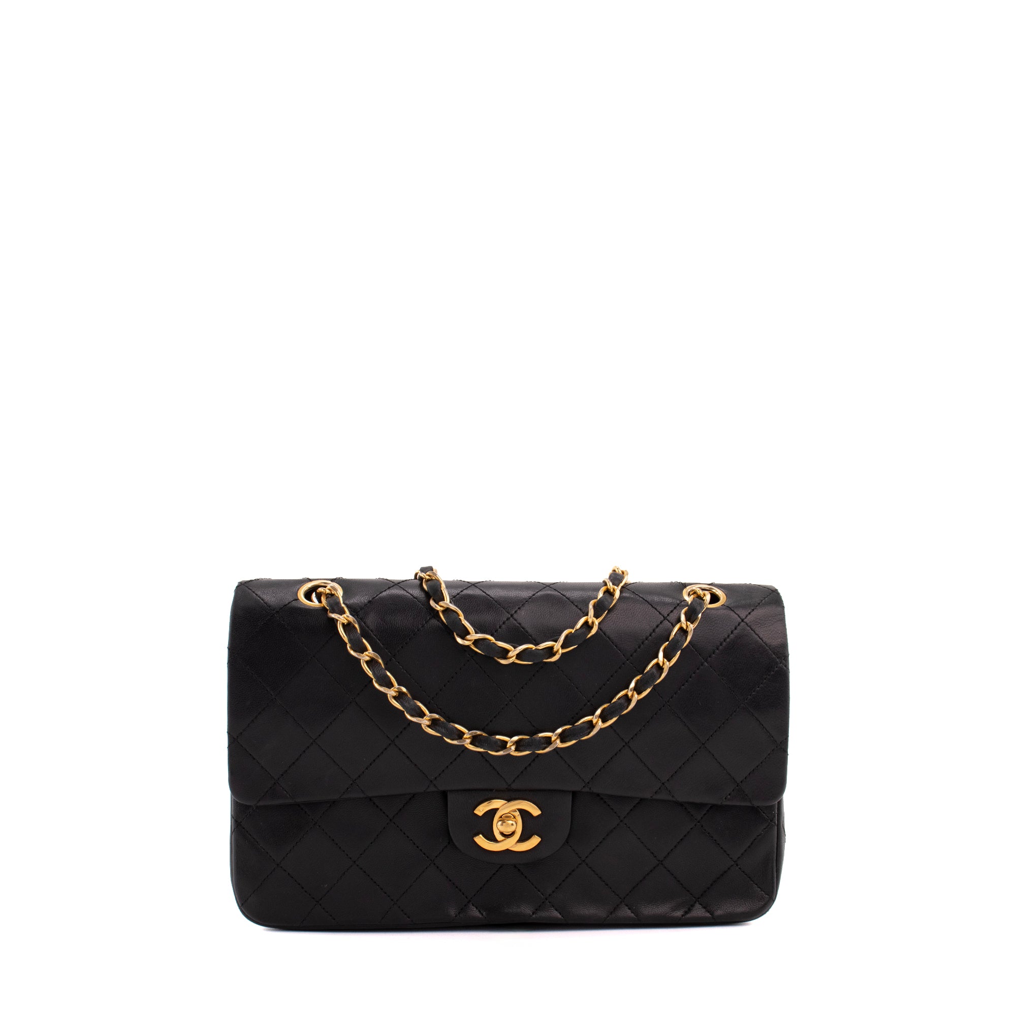 CHANEL - Sac à main Classique/Timeless 11.12 Chanel en cuir lisse noir vintage