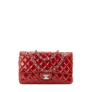 CHANEL - Sac à main Classique/Timeless 11.12 Chanel en cuir verni rouge