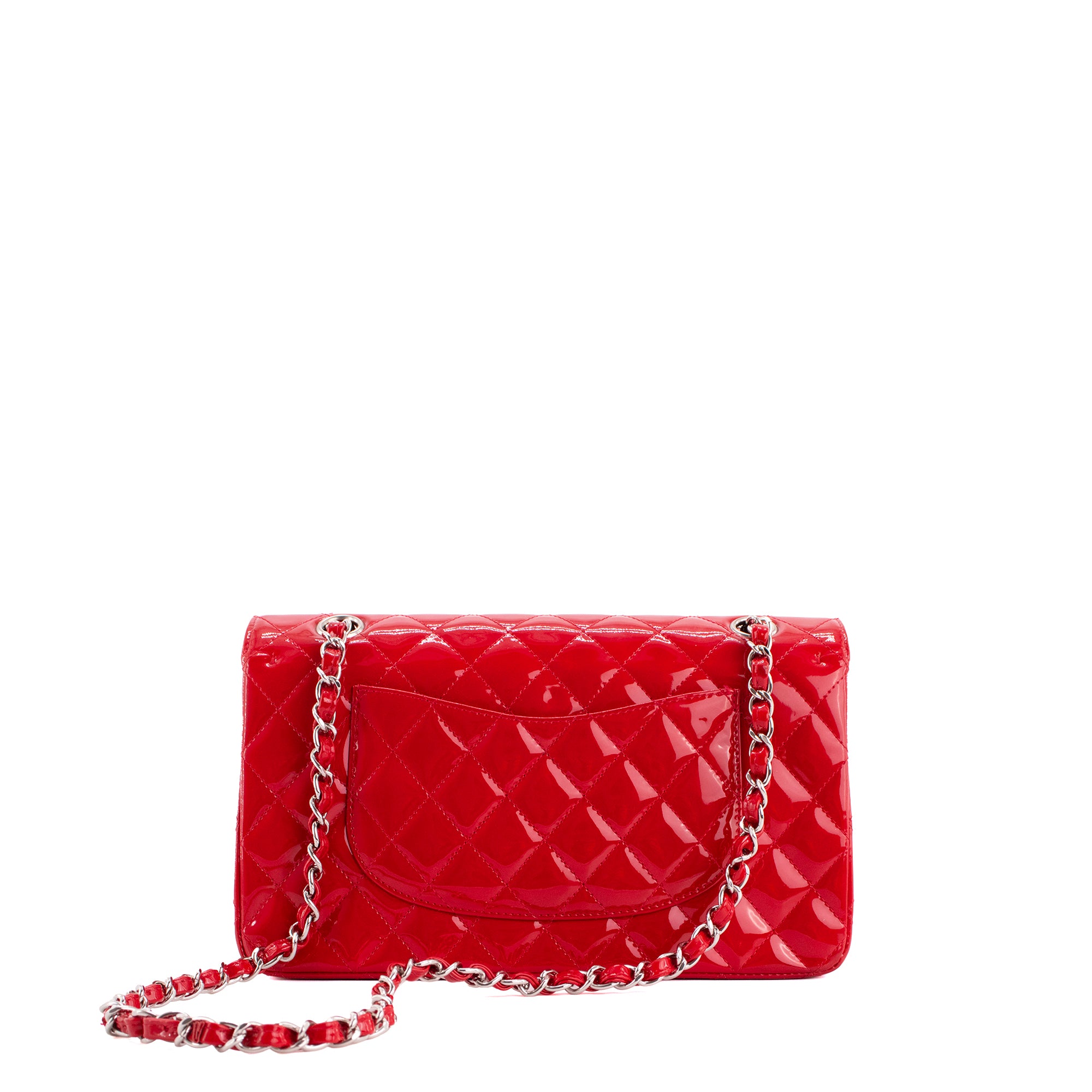 CHANEL - Sac à main Classique/Timeless 11.12 Chanel en cuir verni rouge