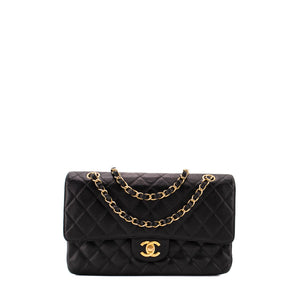 CHANEL - Sac à main Classique/Timeless Chanel en cuir caviar noir vintage