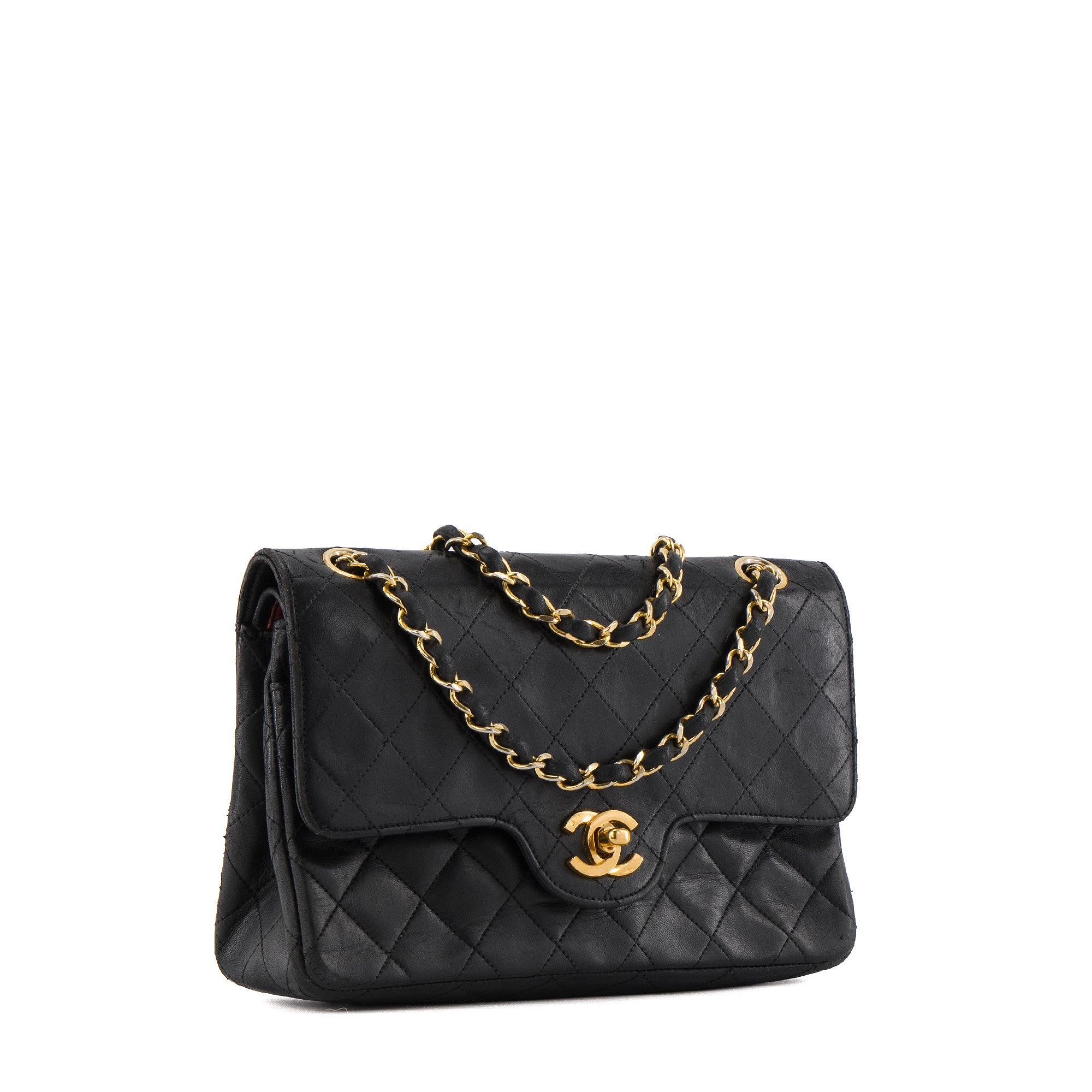 CHANEL - Sac à main Classique/Timeless Chanel en cuir noir vintage