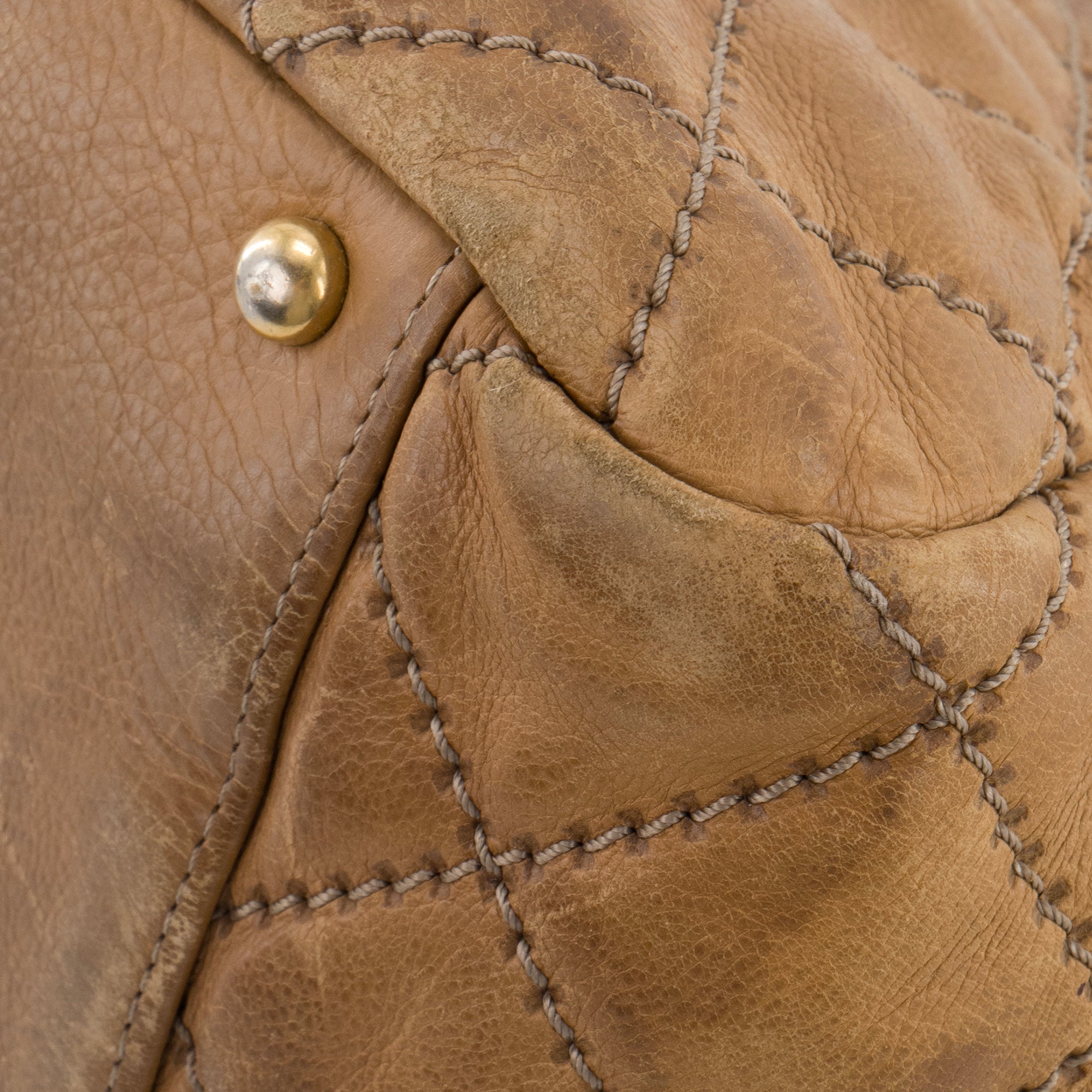 CHANEL - Sac à main Retro Accordéon Chanel en cuir grainé marron