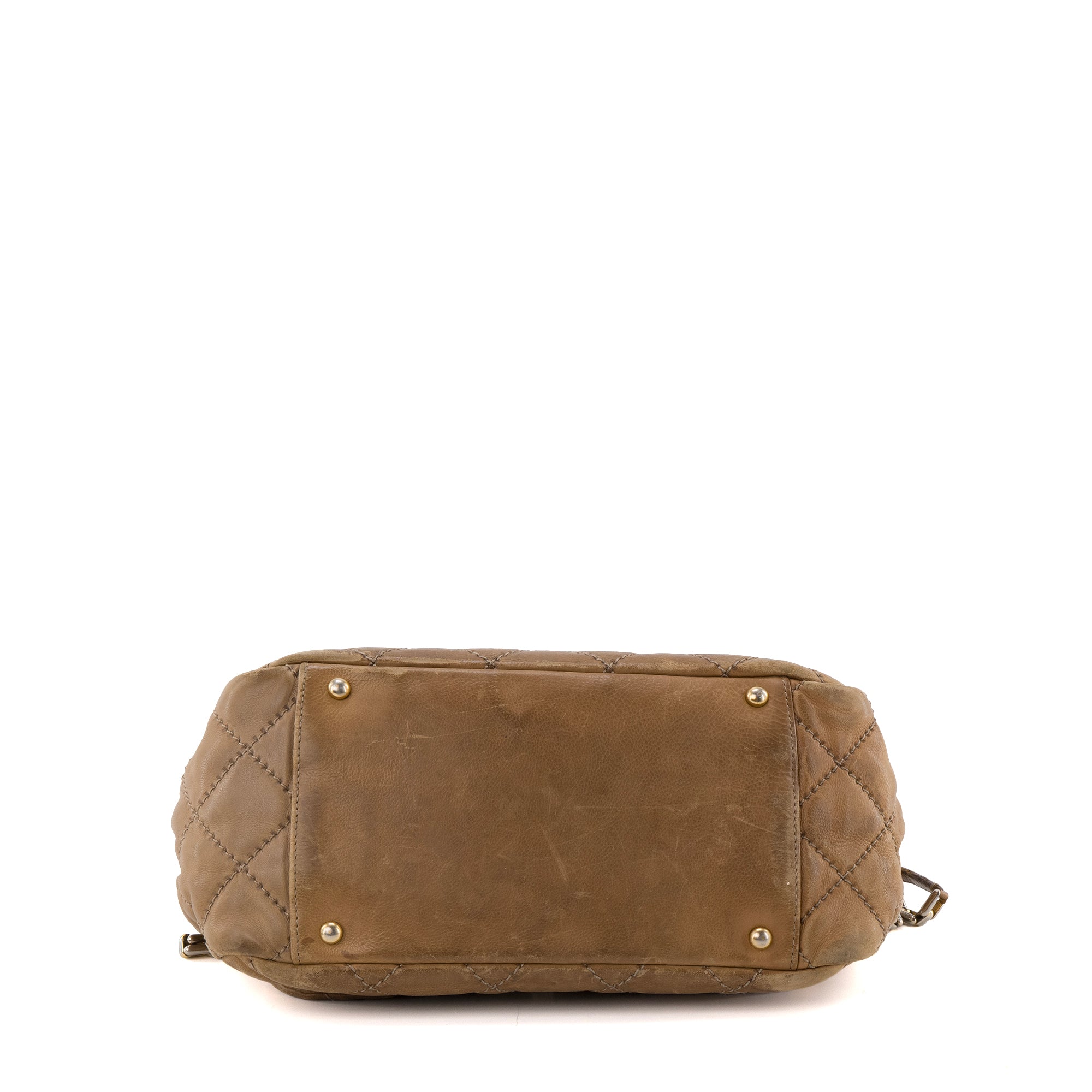 CHANEL - Sac à main Retro Accordéon Chanel en cuir grainé marron