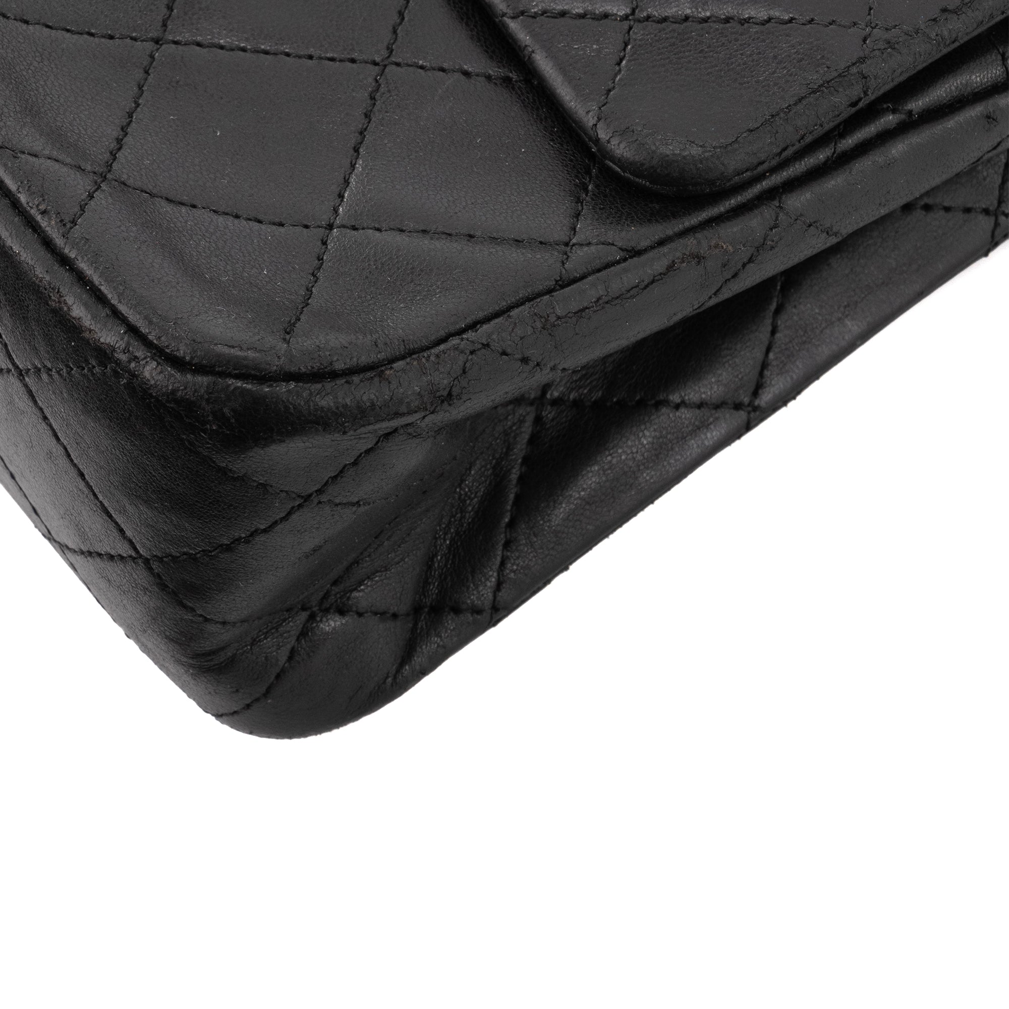 CHANEL - Sac à main Timeless/Classique 11.12 Chanel en cuir d'agneau noir vintage