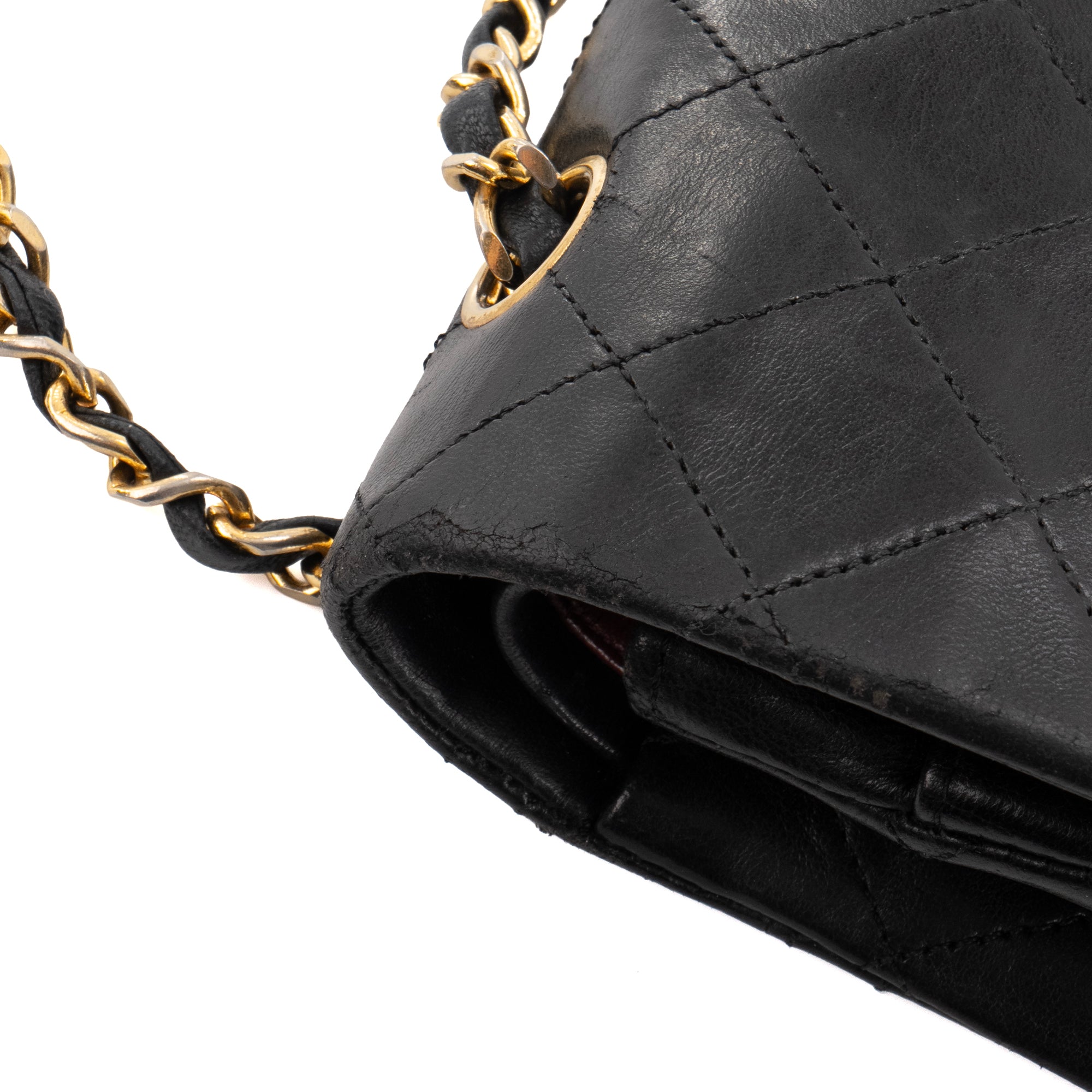 CHANEL - Sac à main Timeless/Classique 11.12 Chanel en cuir d'agneau noir vintage