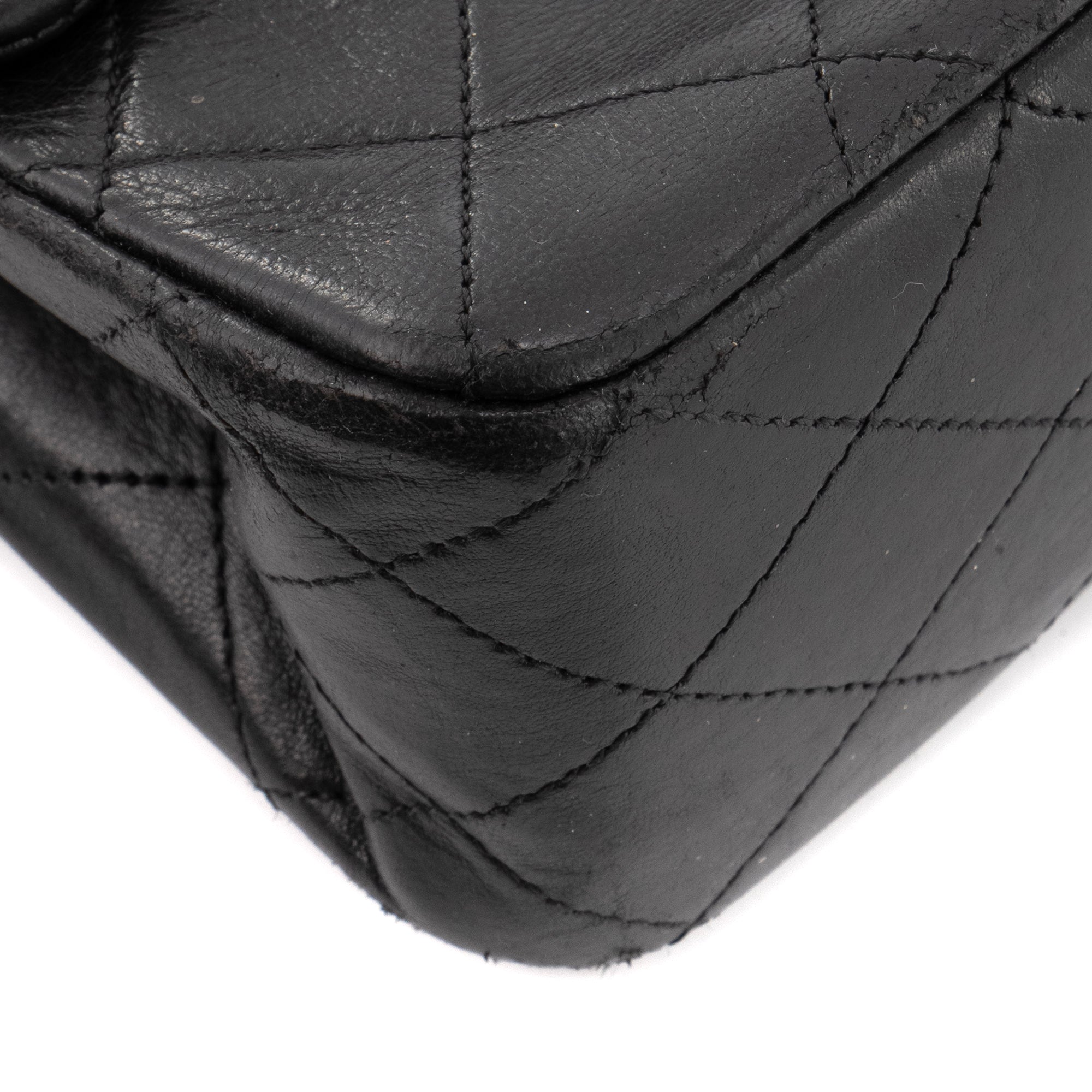 CHANEL - Sac à main Timeless/Classique 11.12 Chanel en cuir d'agneau noir vintage