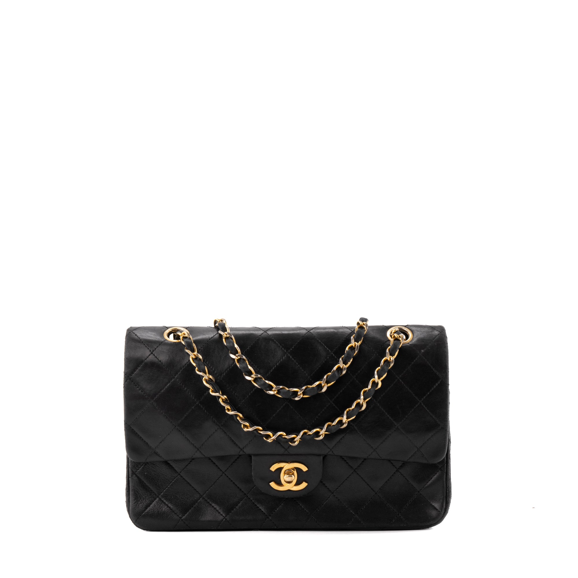 CHANEL - Sac à main Timeless/Classique 11.12 Chanel en cuir d'agneau noir vintage