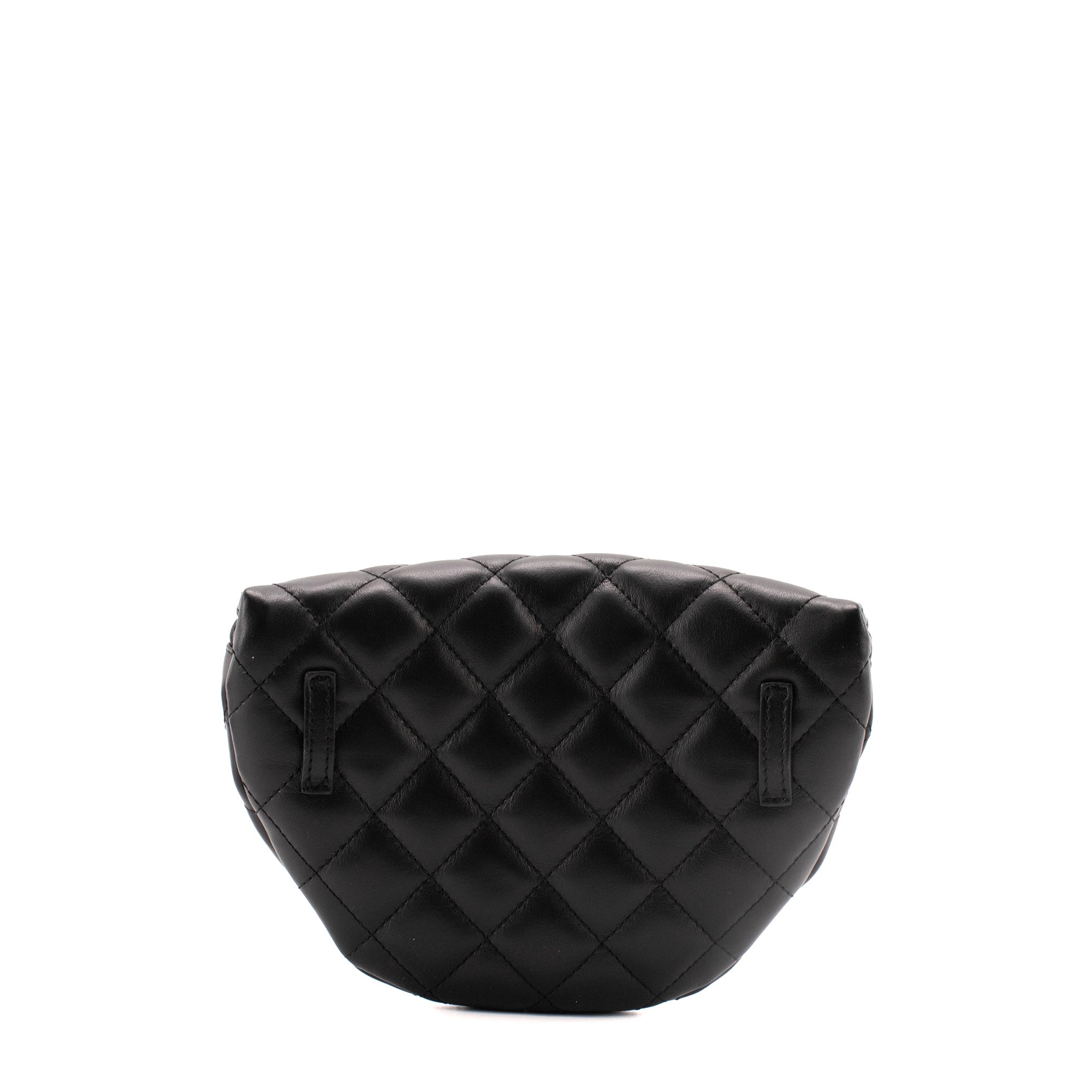 CHANEL - Sac ceinture Chanel en cuir lisse noir