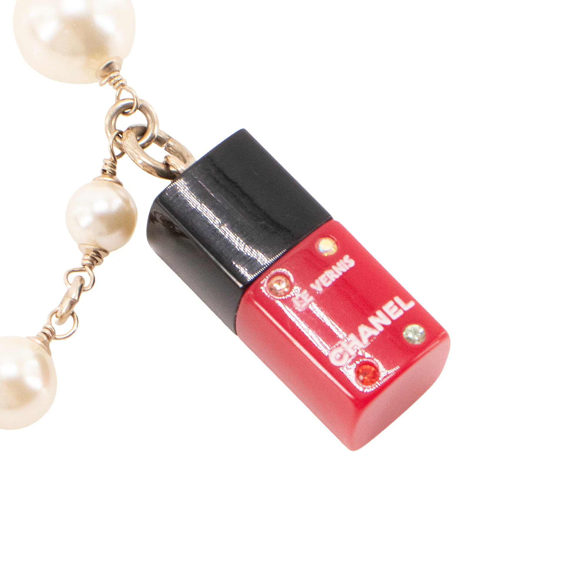 CHANEL - Sautoir Cosmétiques Chanel en perles multicolores