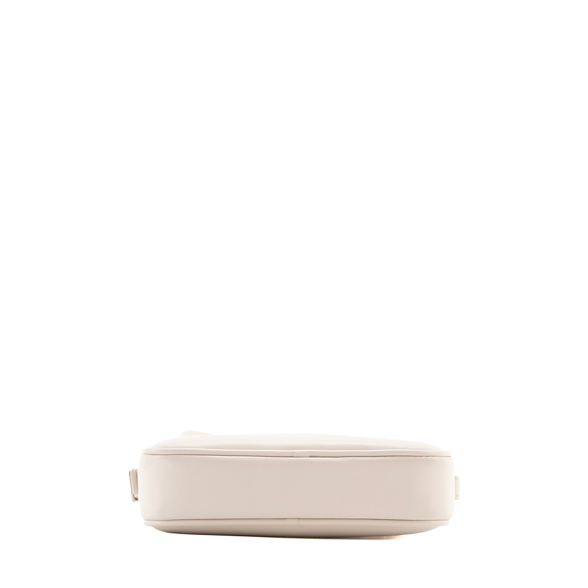 COURRÈGES - Sac à épaule Réédition Courrèges en cuir lisse beige