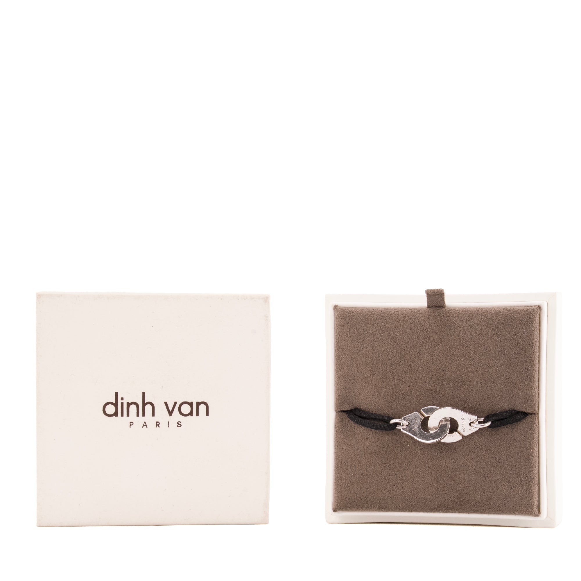DINH VAN - Collier Menottes Dinh Van en cordon noir