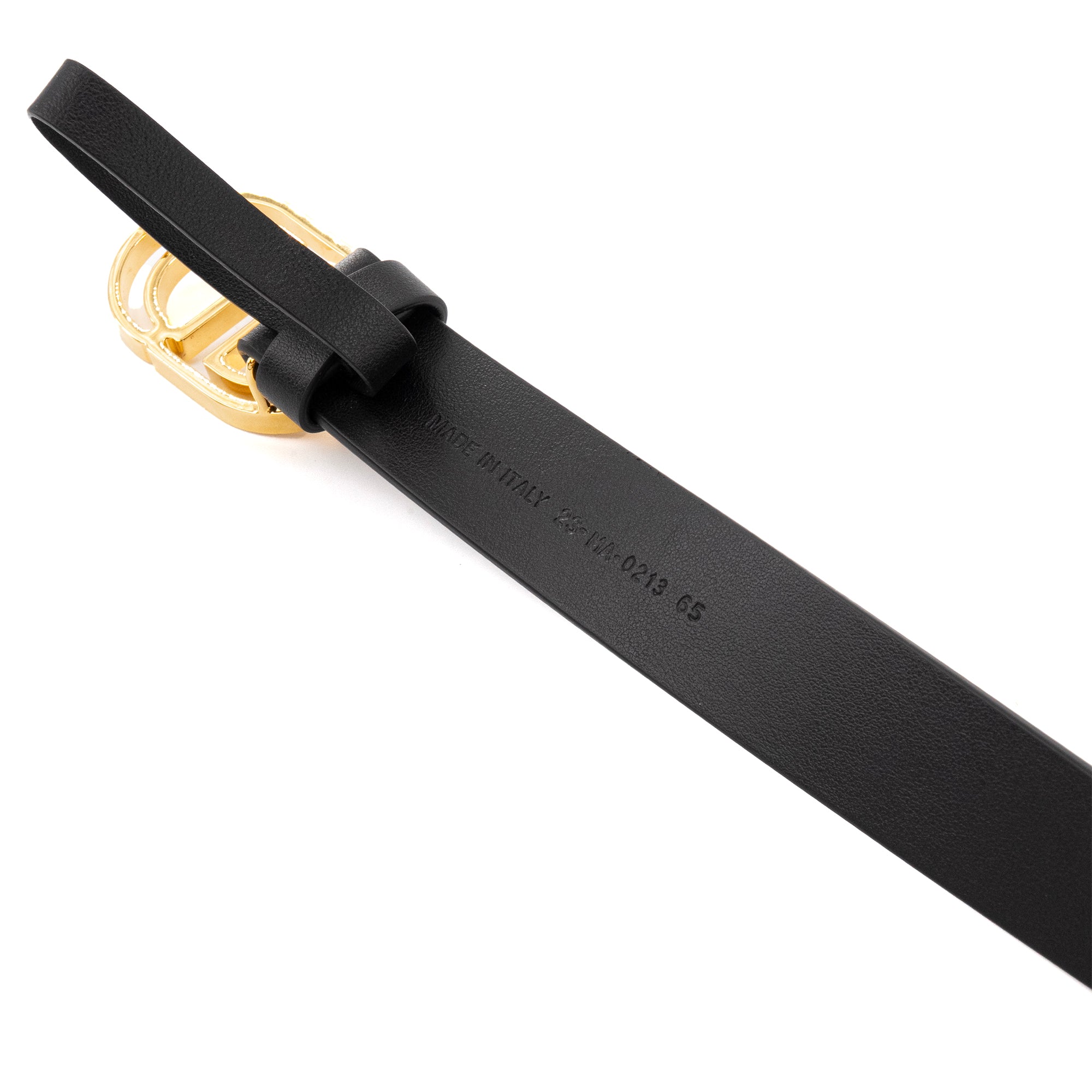 DIOR - Ceinture 30 Montaigne Dior en cuir noir (T65)