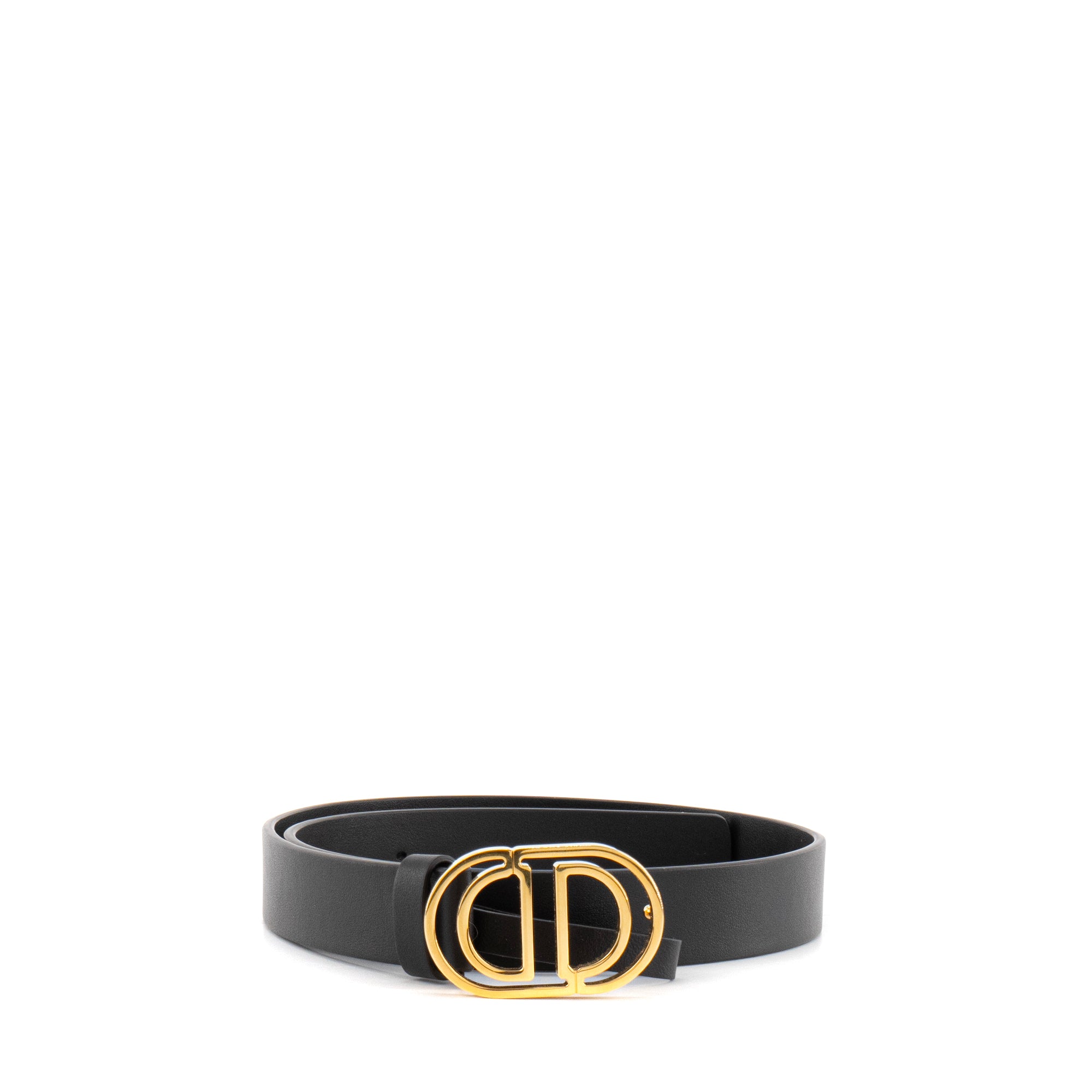 DIOR - Ceinture 30 Montaigne Dior en cuir noir (T65)