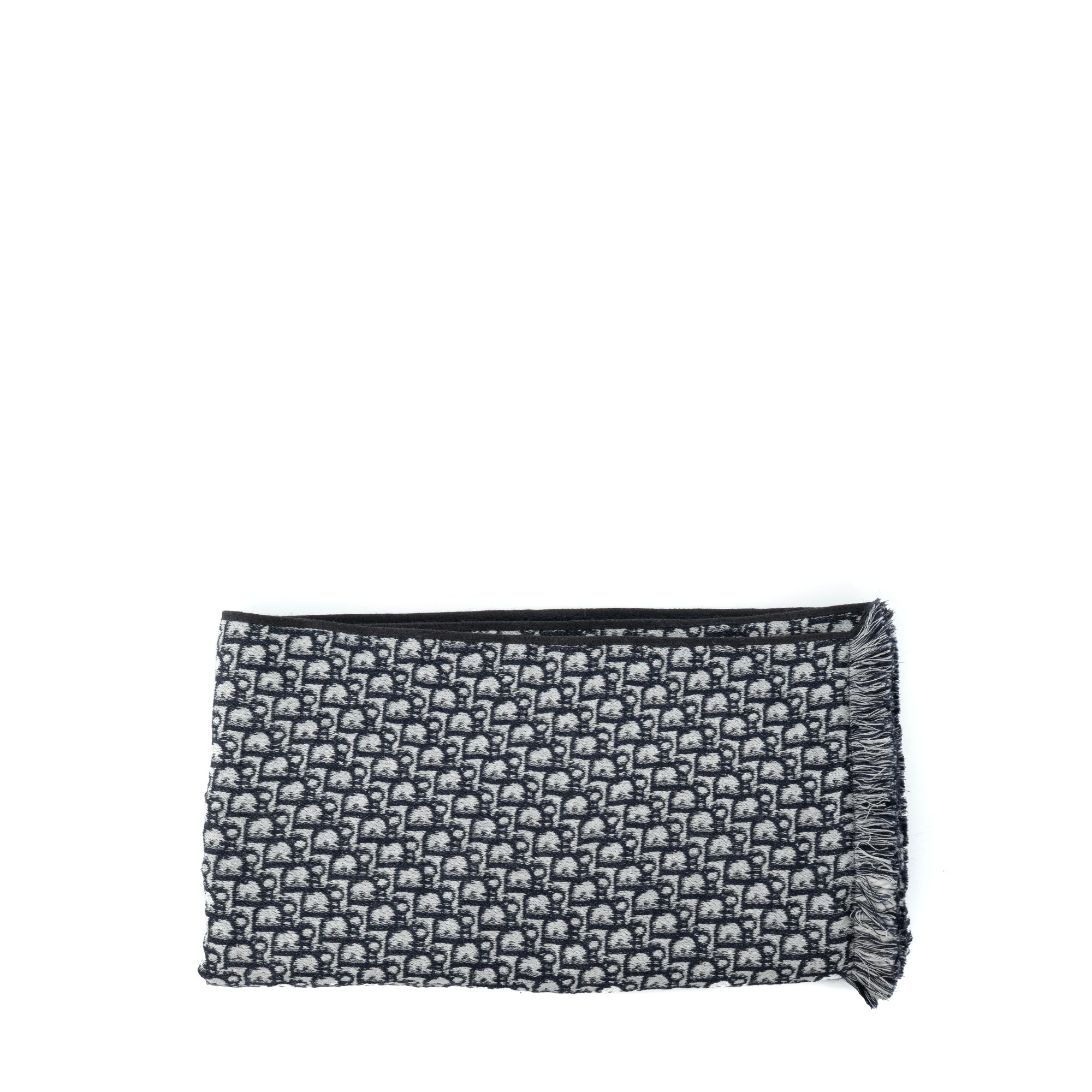 DIOR - Écharpe Dior en laine bleu marine