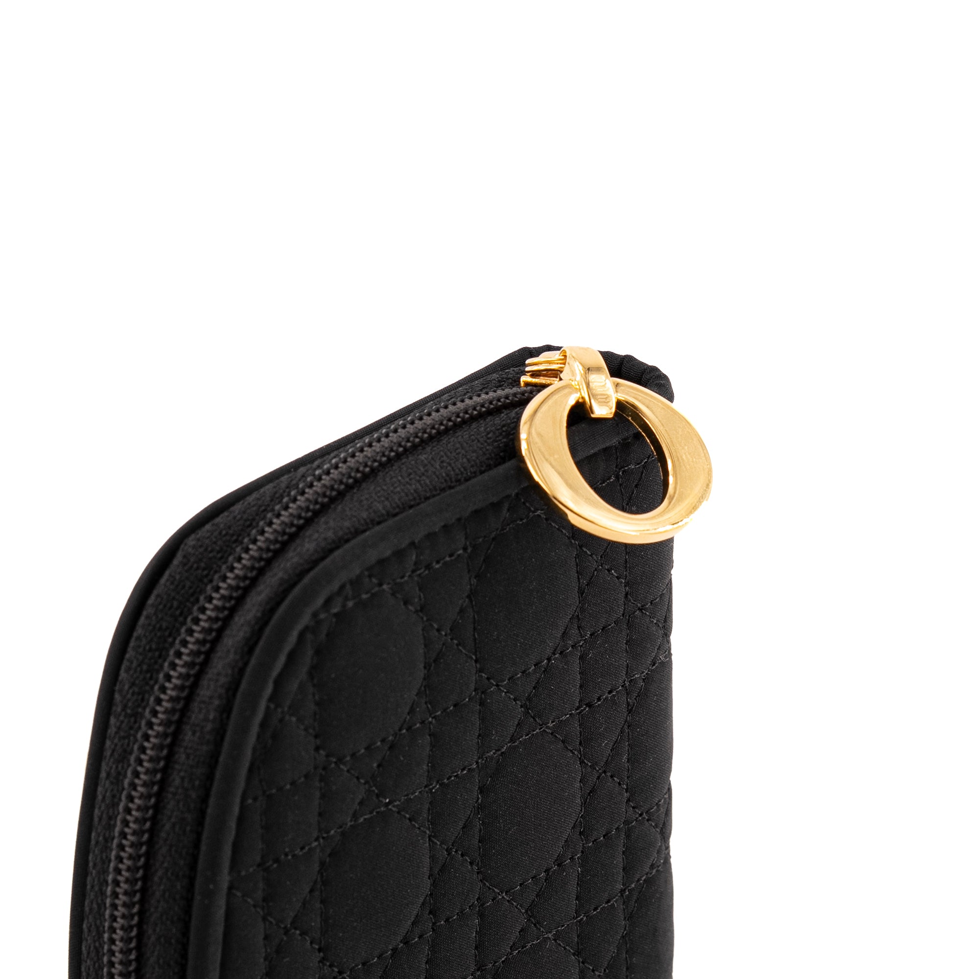 DIOR - Pochette Multiclés 6 Dior en toile cannage noir vintage