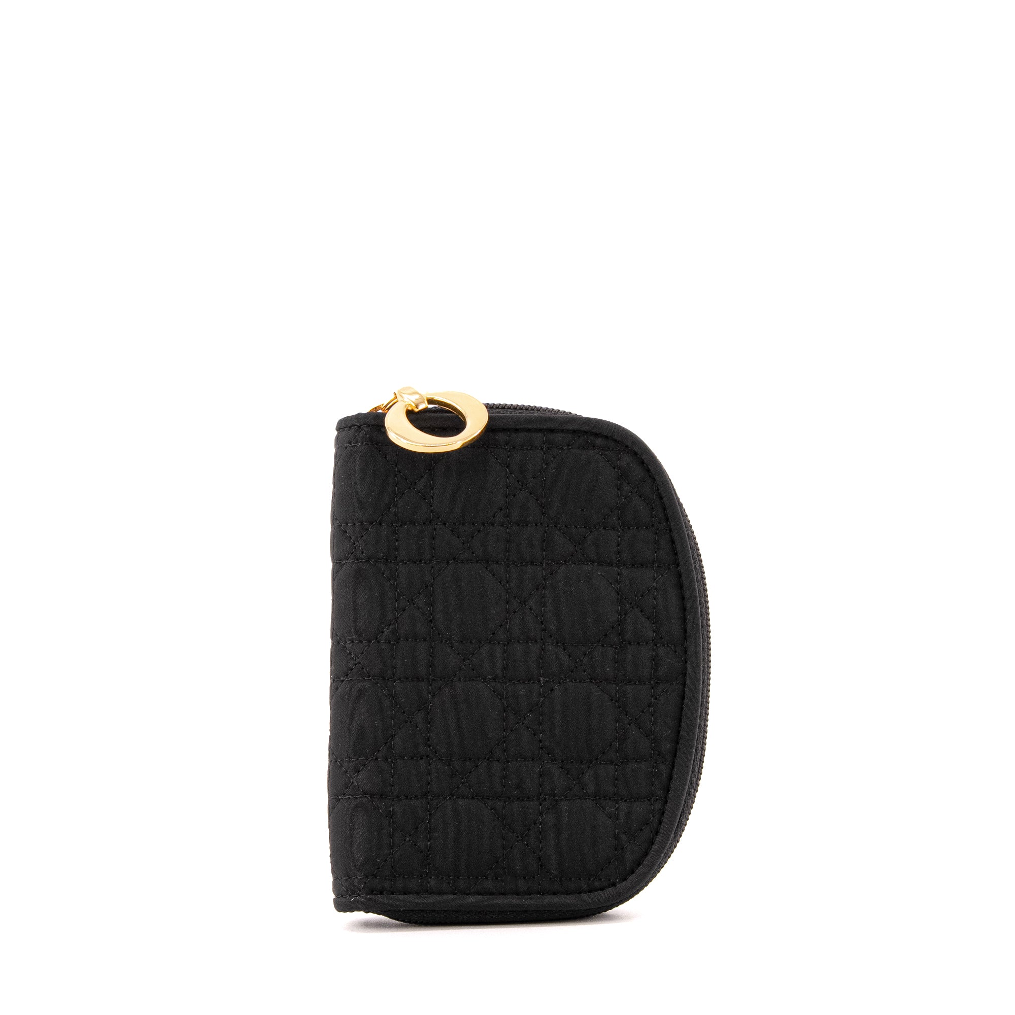 DIOR - Pochette Multiclés 6 Dior en toile cannage noir vintage