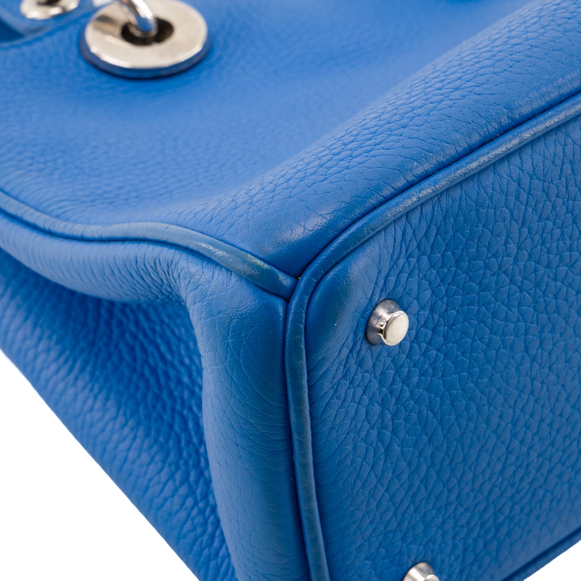 DIOR - Sac à bandoulière Diorissimo Dior en cuir grainé bleu