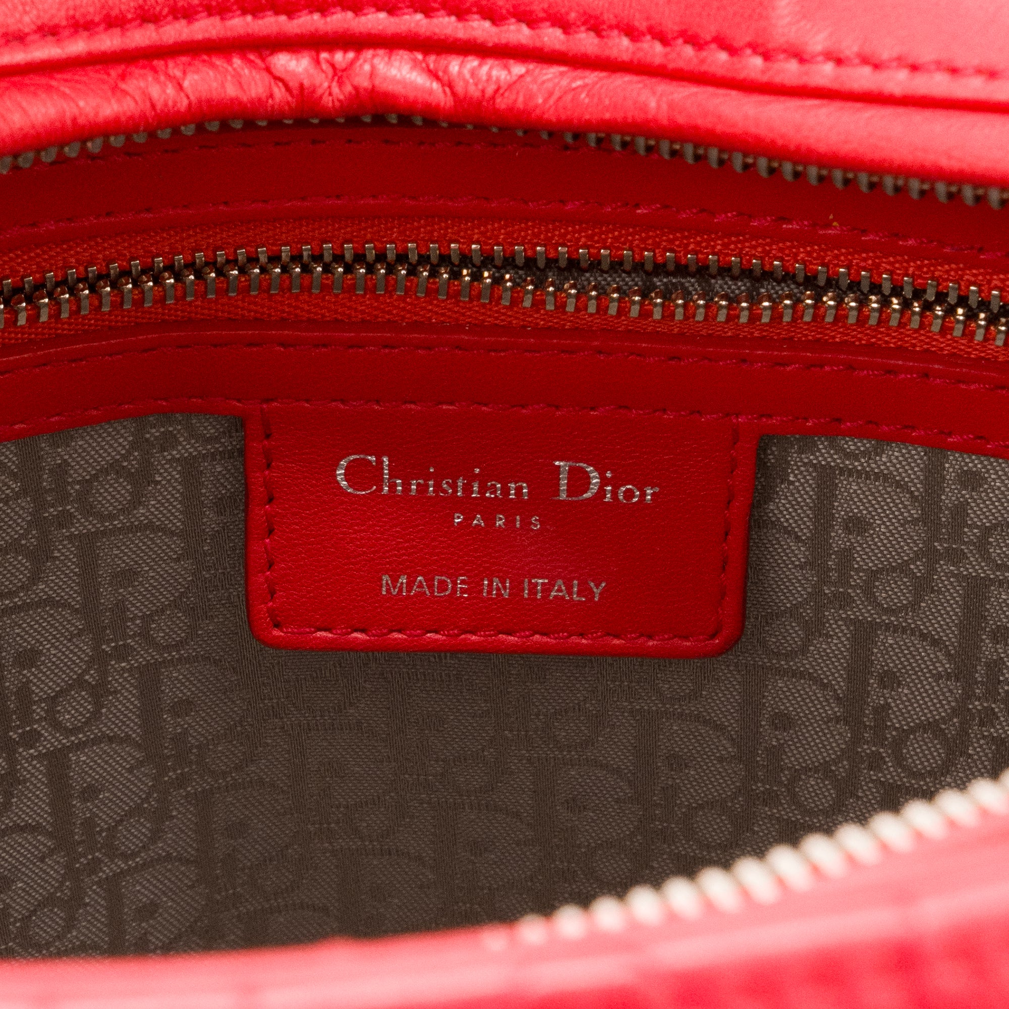 DIOR - Sac à main Lady Dior Large Dior en cuir cannage rose