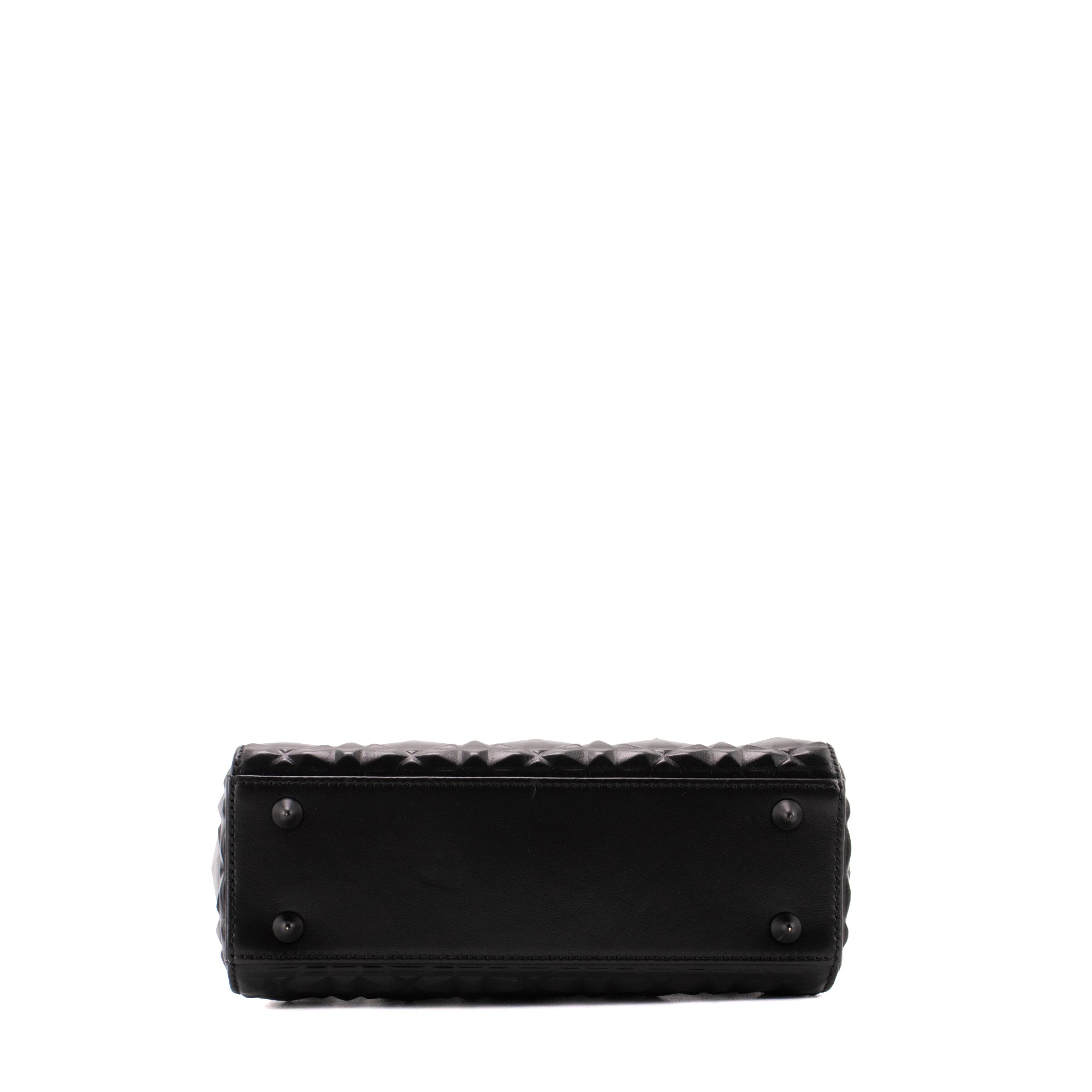 DIOR - Sac à main Lady Dior My ABCDior Small en cuir cannage diamant noir