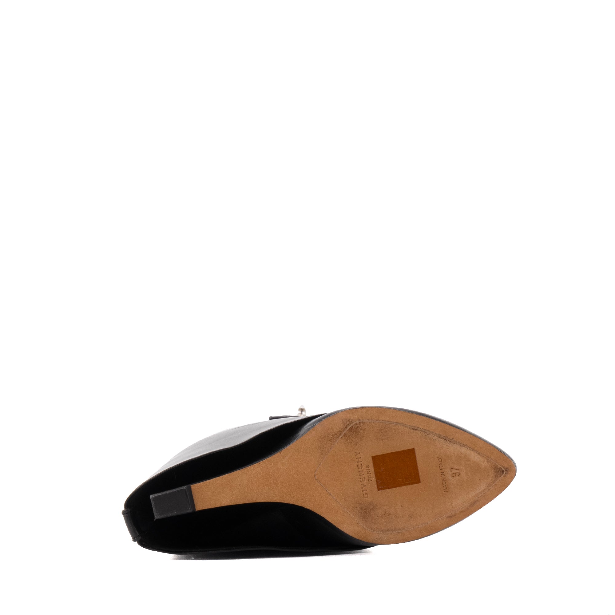 GIVENCHY - Bottes Shark Lock Givenchy en cuir noir (T37)