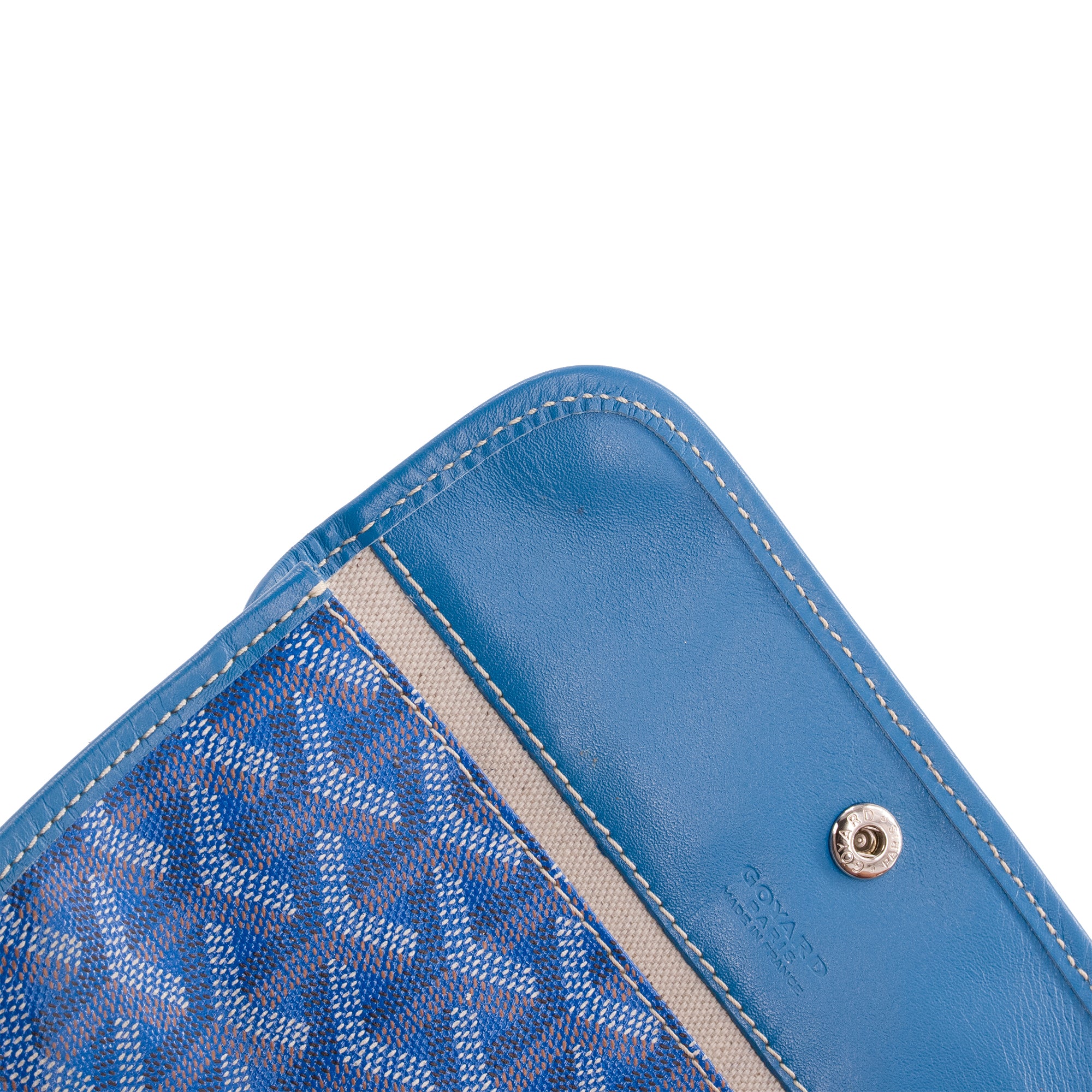 GOYARD - Pochette Saint Louis Goyard en toile enduite goyardine bleu