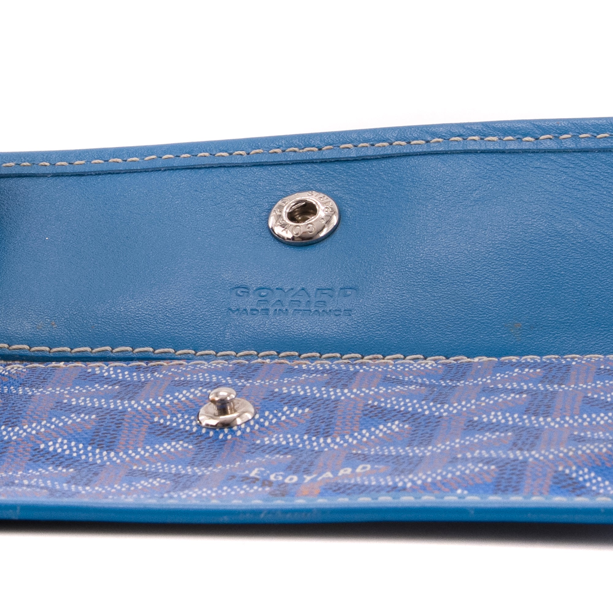 GOYARD - Pochette Saint Louis Goyard en toile enduite goyardine bleu