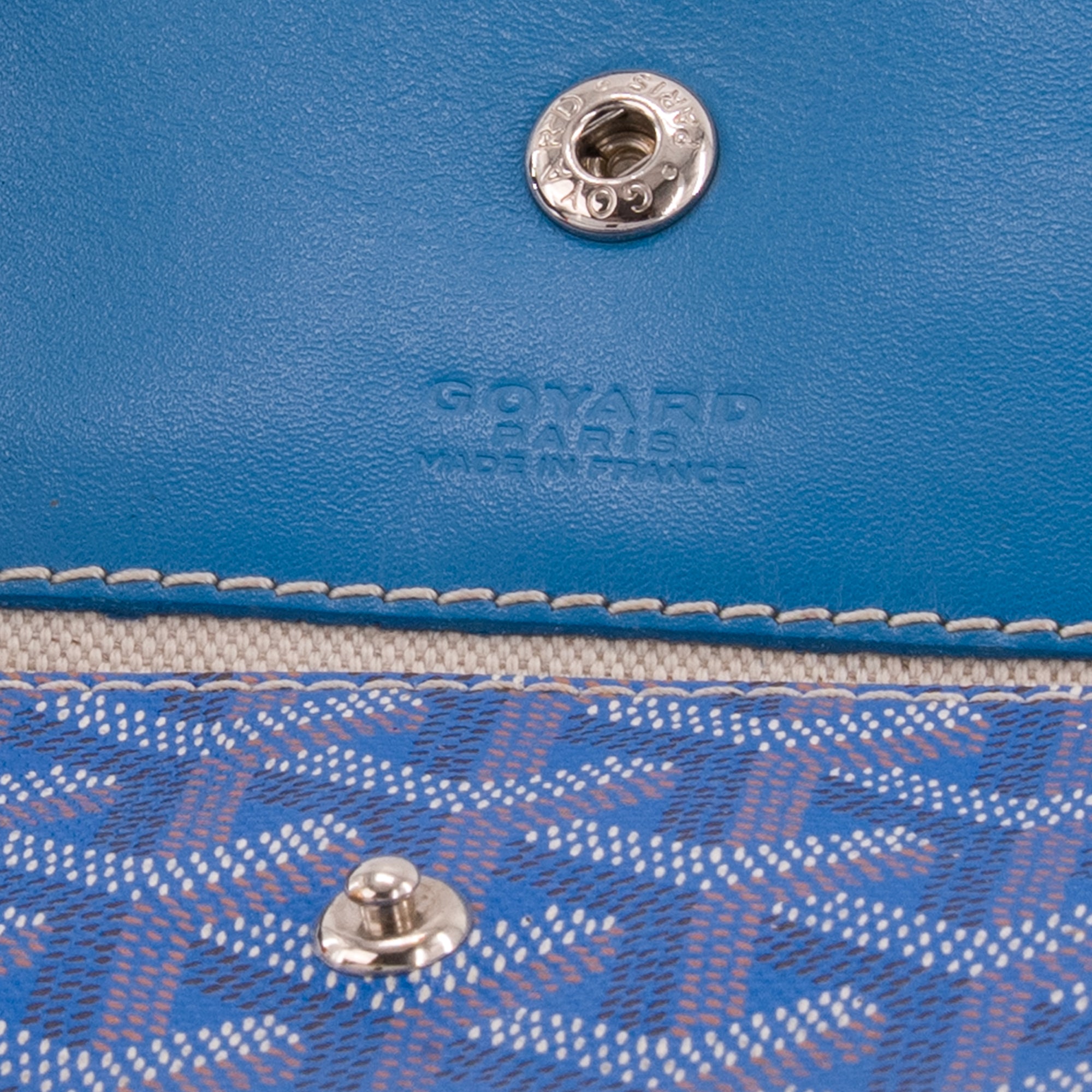 GOYARD - Pochette Saint Louis Goyard en toile enduite goyardine bleu