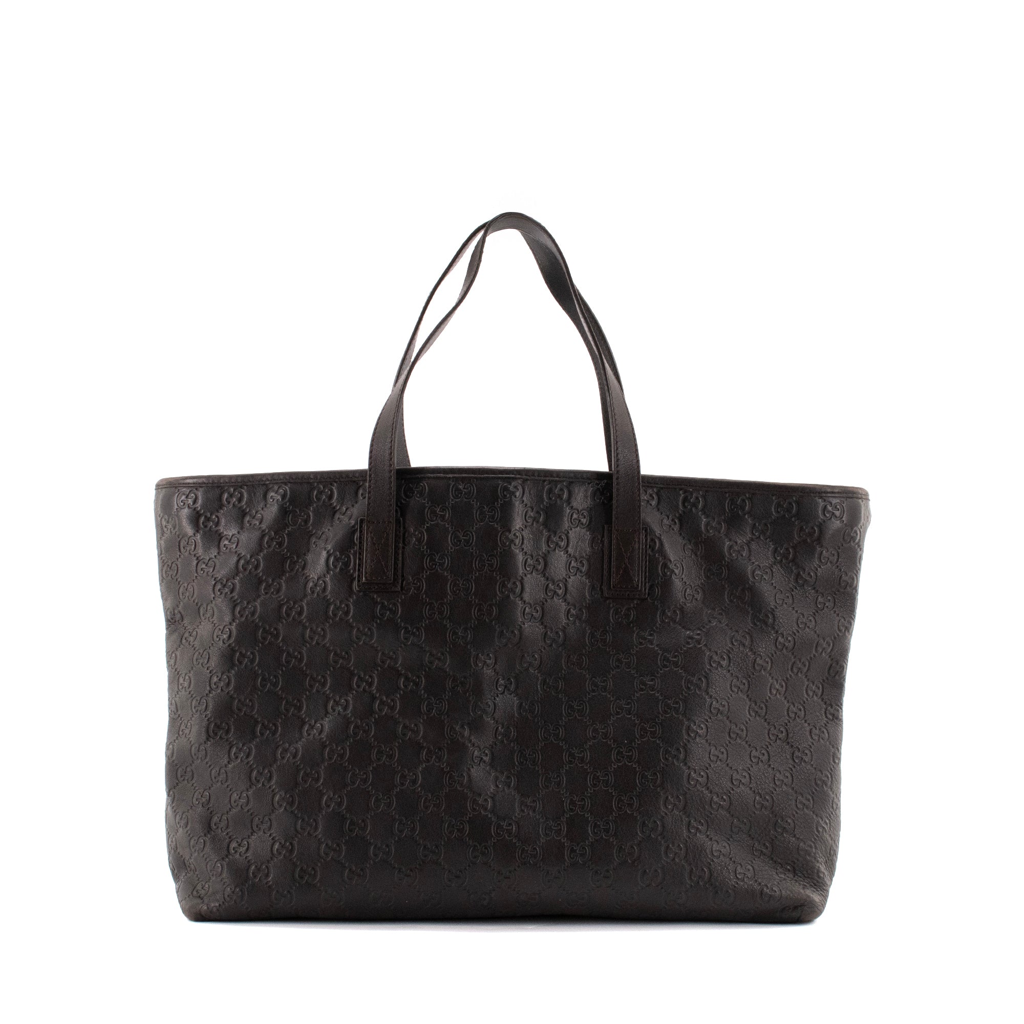 GUCCI - Sac cabas Guccissima Gucci en cuir embossé noir