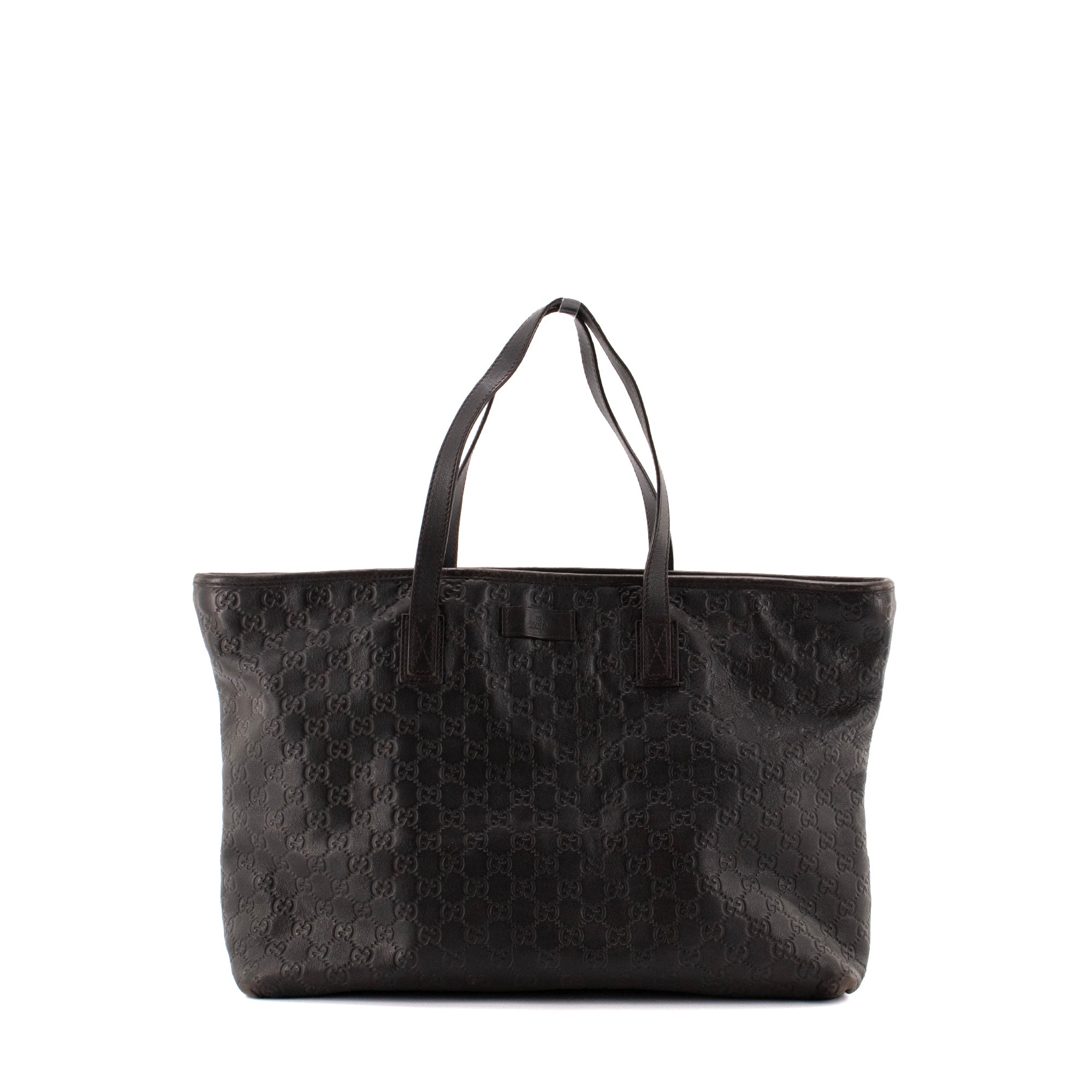 GUCCI - Sac cabas Guccissima Gucci en cuir embossé noir