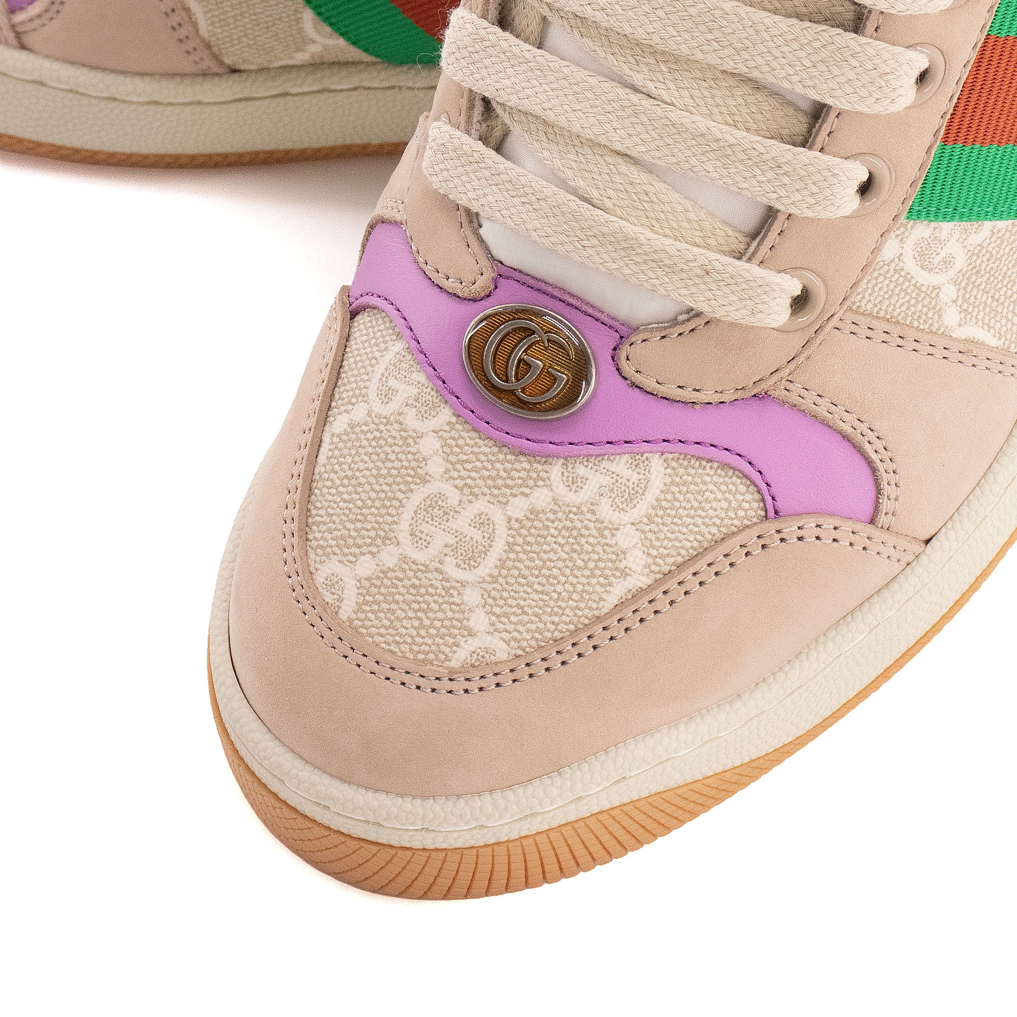 GUCCI - Sneakers Screener Gucci en toile enduite monogrammée et cuir (T37,5)