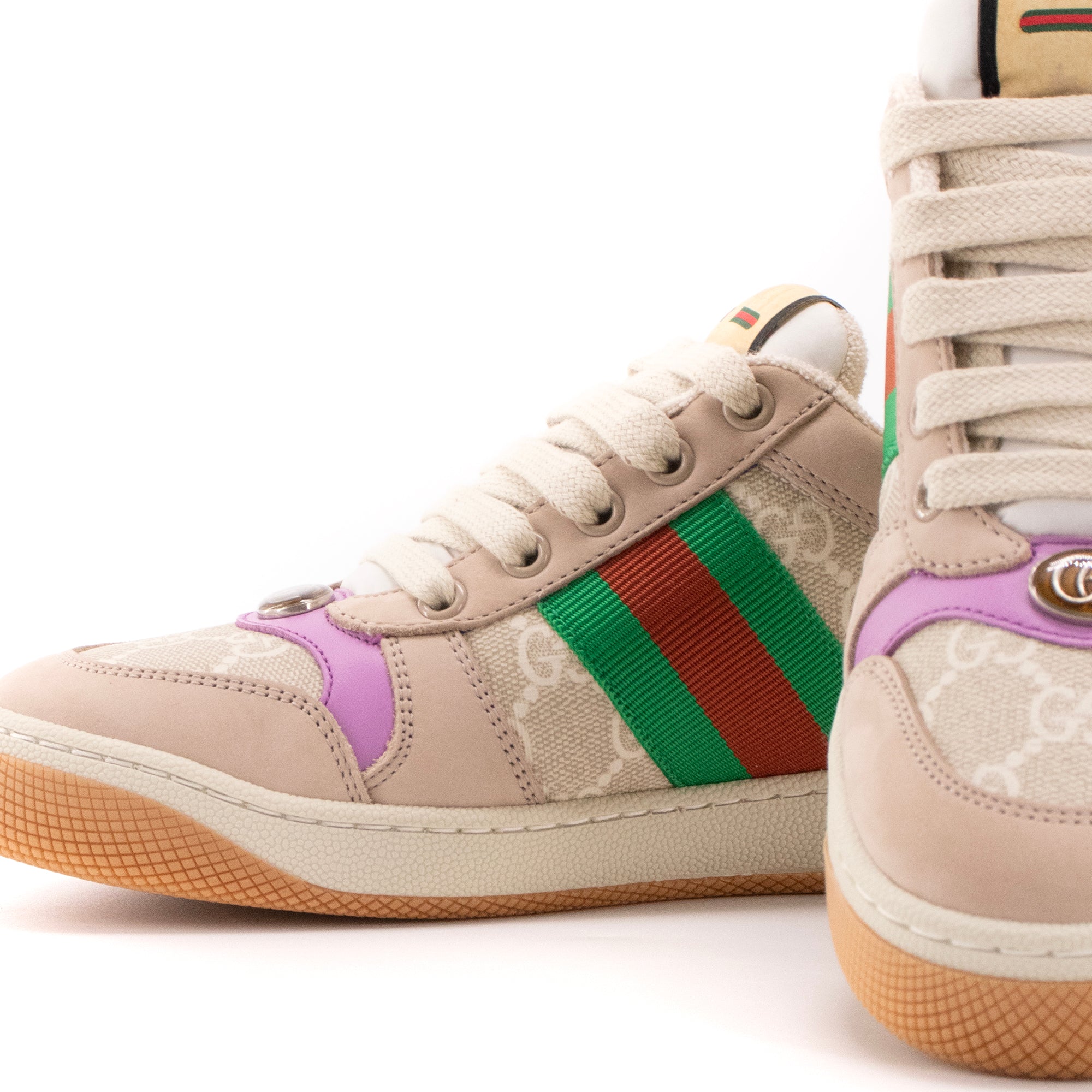 GUCCI - Sneakers Screener Gucci en toile enduite monogrammée et cuir (T37,5)