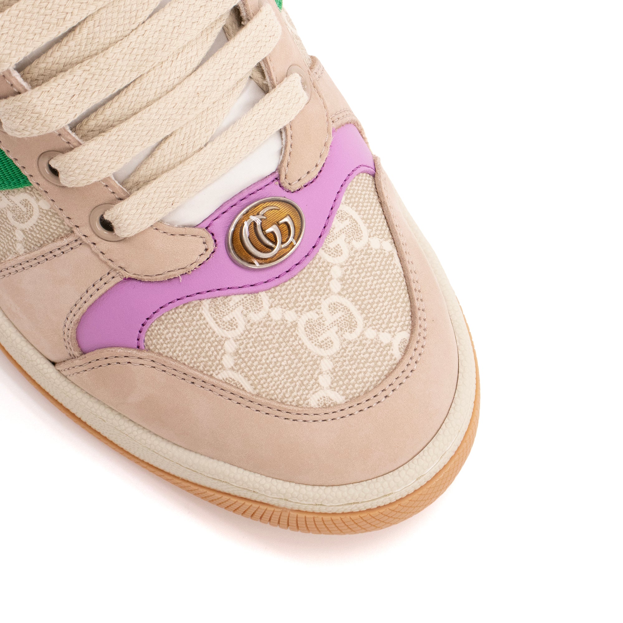 GUCCI - Sneakers Screener Gucci en toile enduite monogrammée et cuir (T37,5)