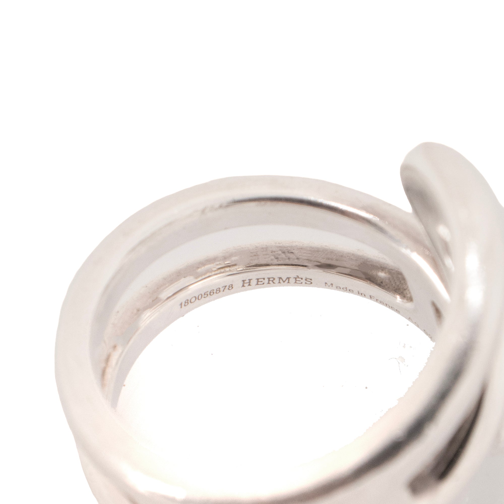 HERMÈS - Bague Chaîne d’ancre Punk petit modèle Hermès en argent (T53)