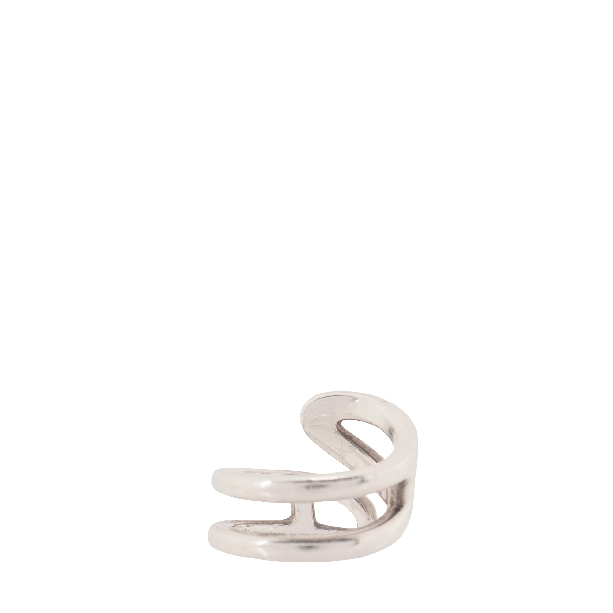 HERMÈS - Bague Chaîne d’ancre Punk petit modèle Hermès en argent (T53)