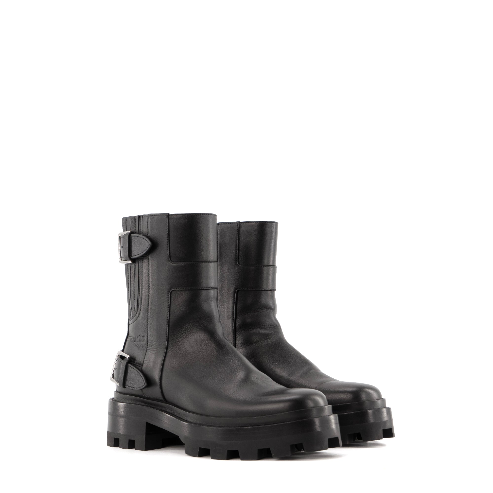 HERMÈS - Bottines Jaimy Hermès en cuir noir (T37)