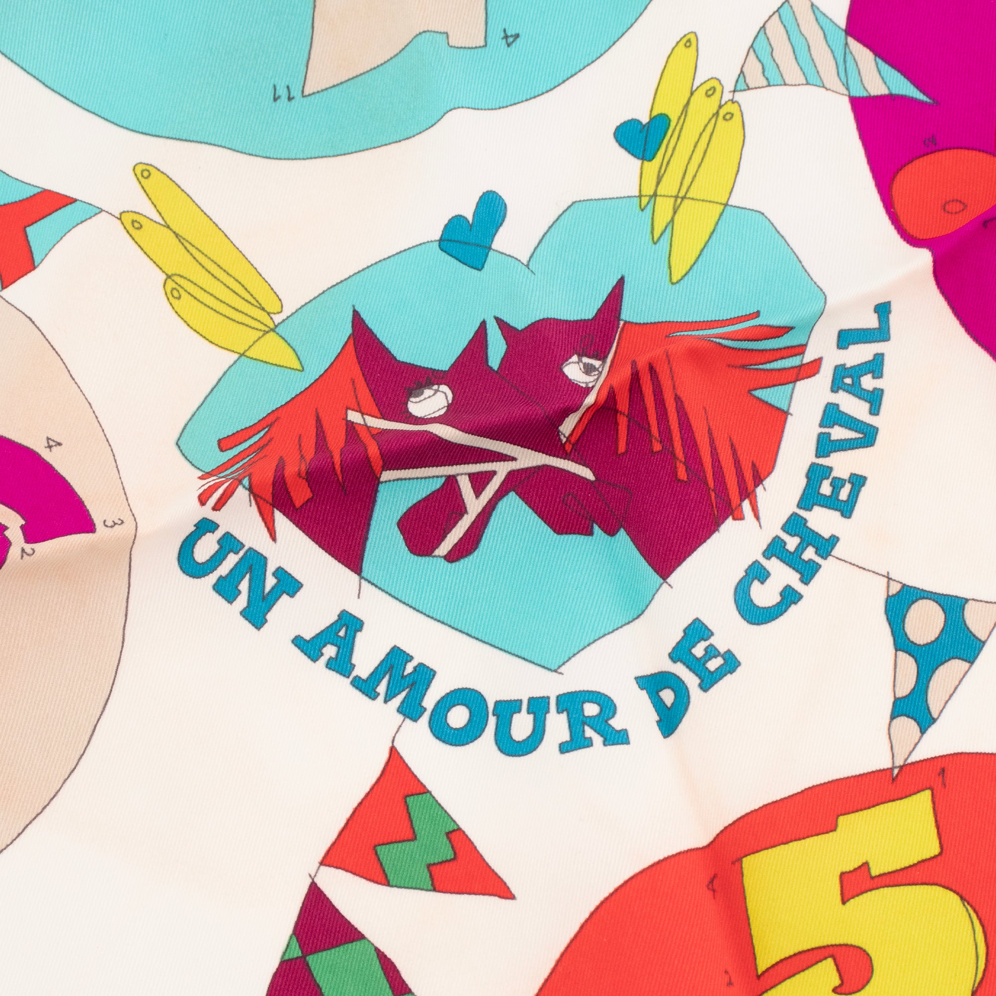 HERMÈS - Carré 70 Un Amour De Cheval Hermès en soie multicolore