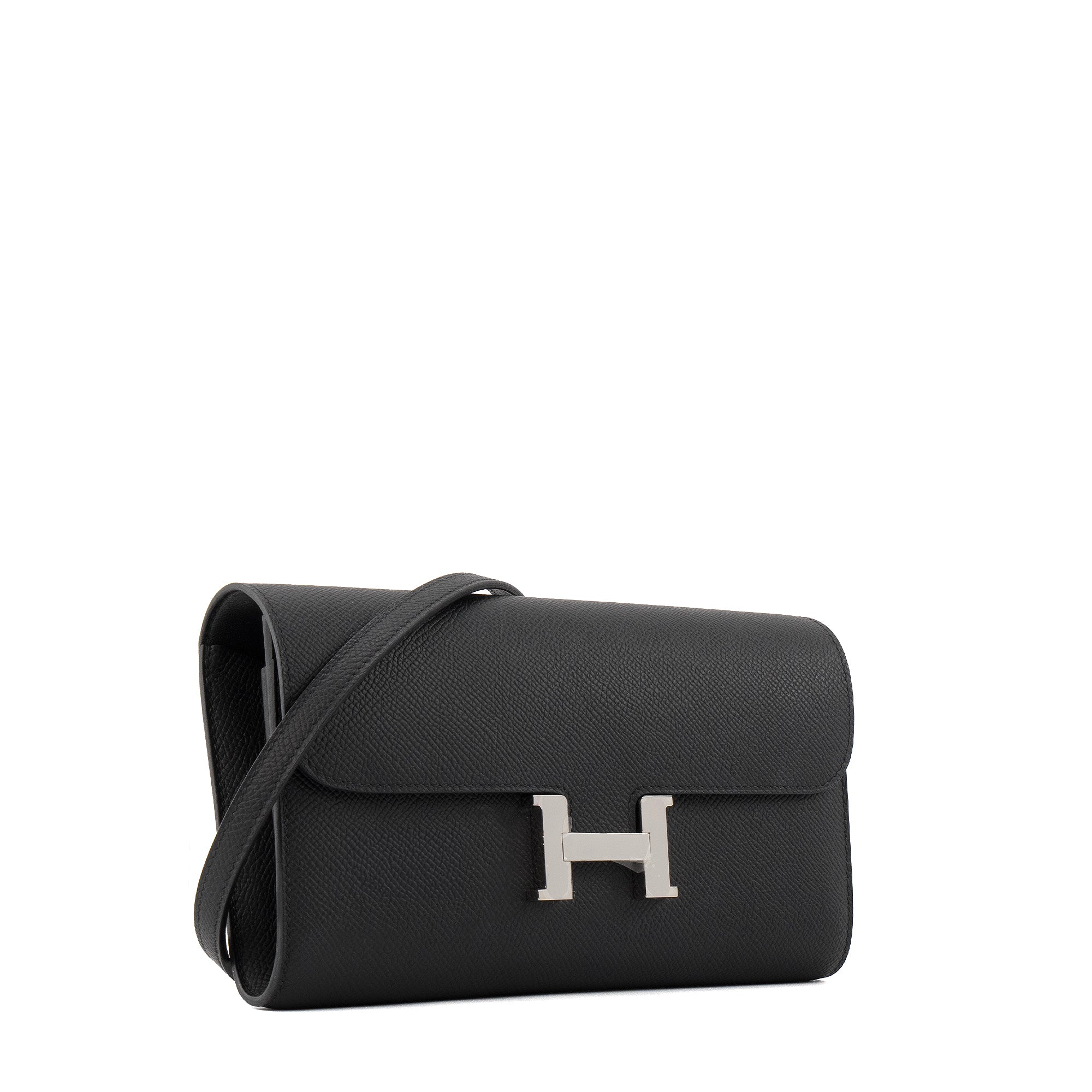 HERMÈS - Sac à bandoulière Constance To Go Hermès en cuir epsom noir