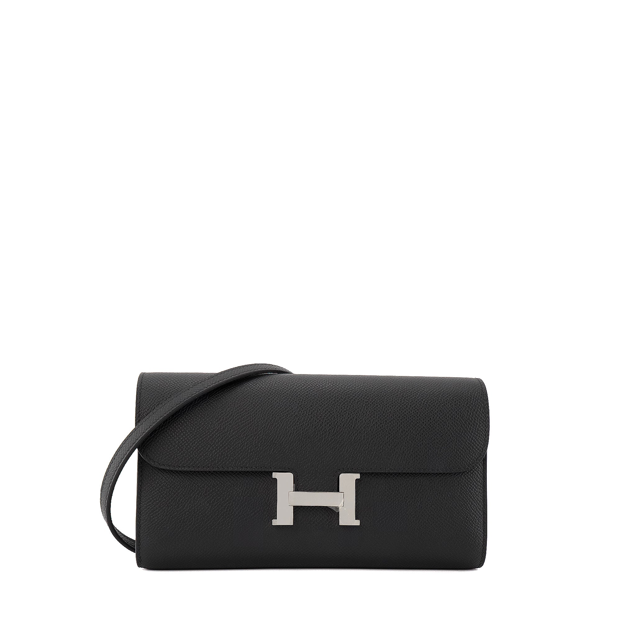 HERMÈS - Sac à bandoulière Constance To Go Hermès en cuir epsom noir