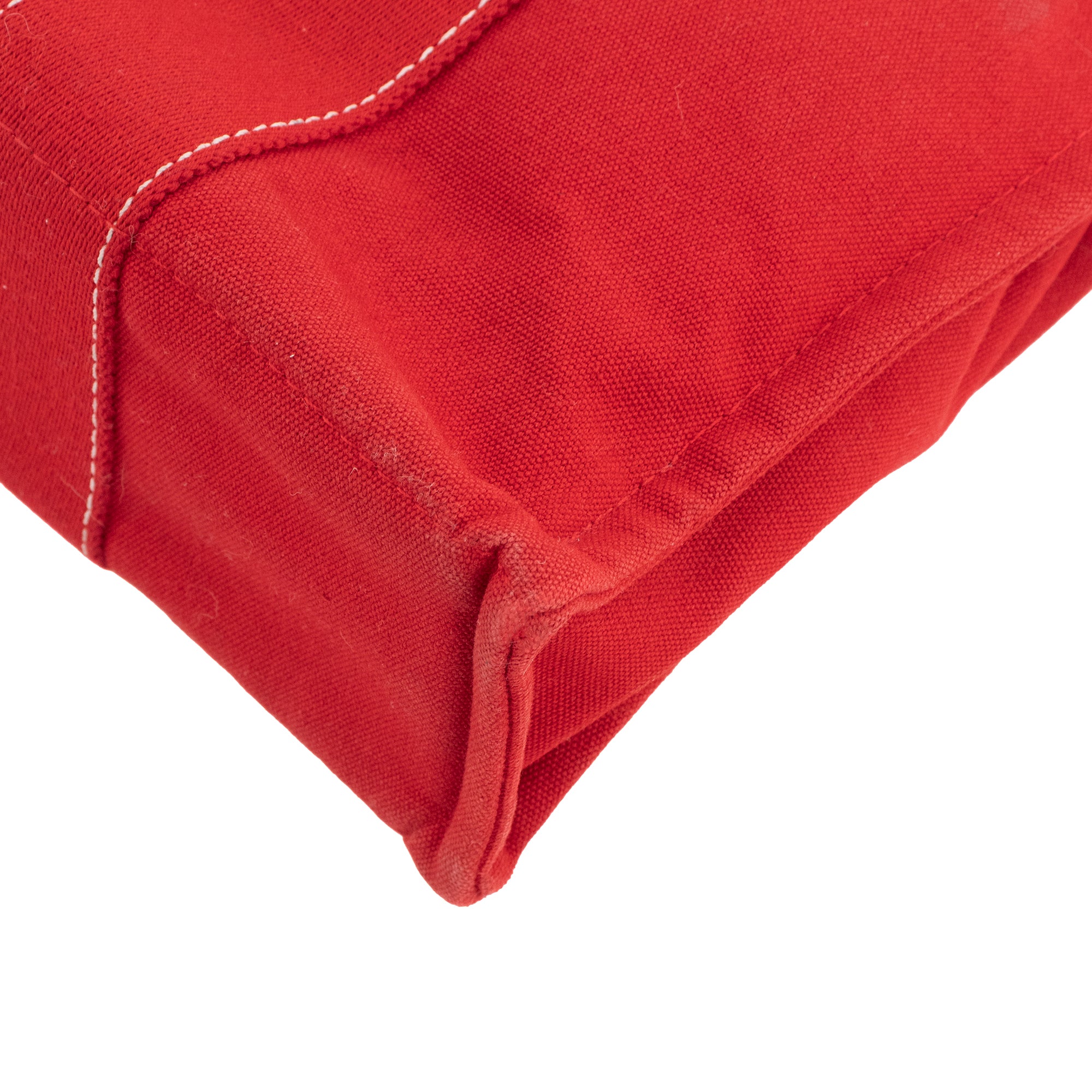 HERMÈS - Sac cabas Toto Hermès en toile rouge