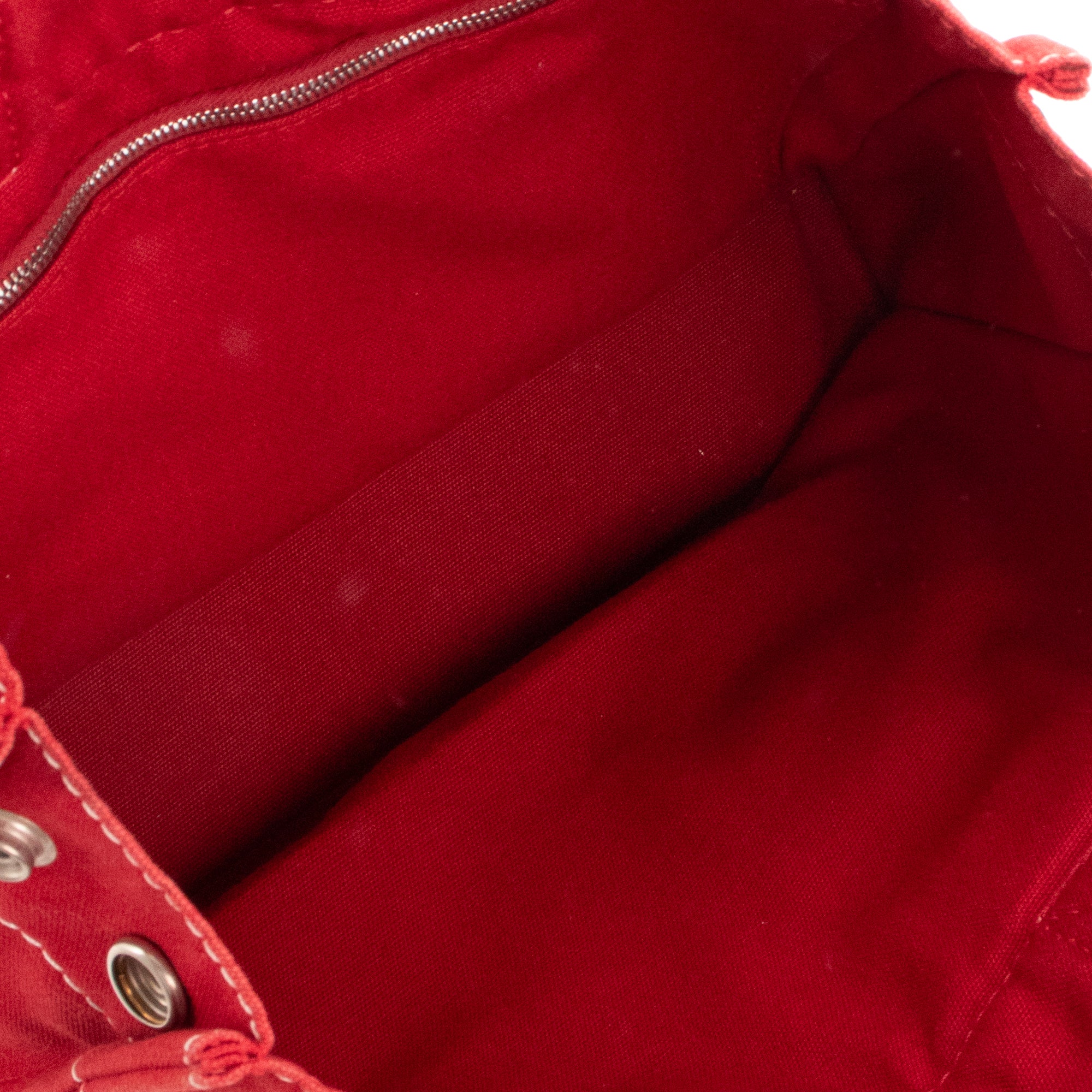 HERMÈS - Sac cabas Toto Hermès en toile rouge