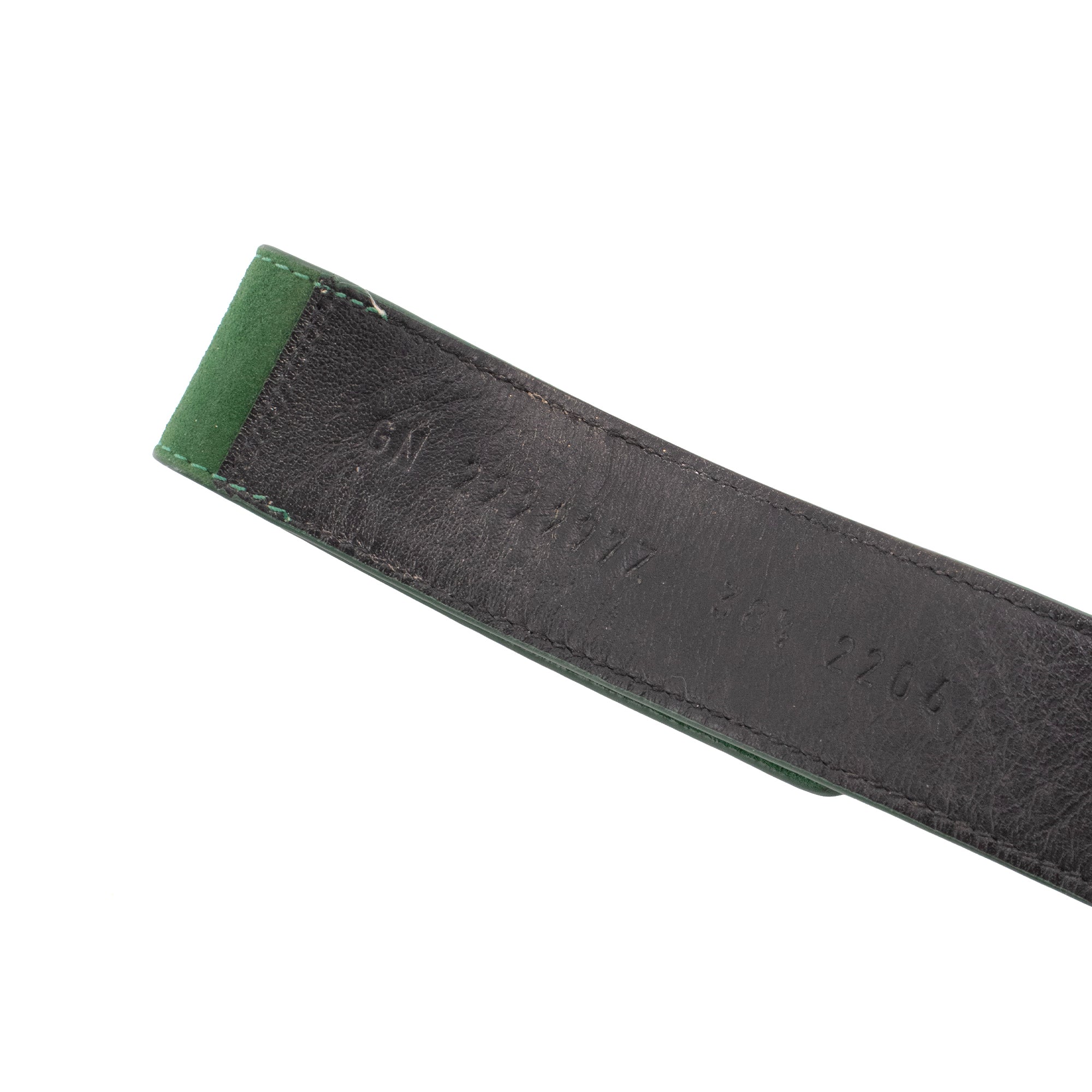 HERMÈS - Sandales Chypre Hermès en daim vert (T38,5)