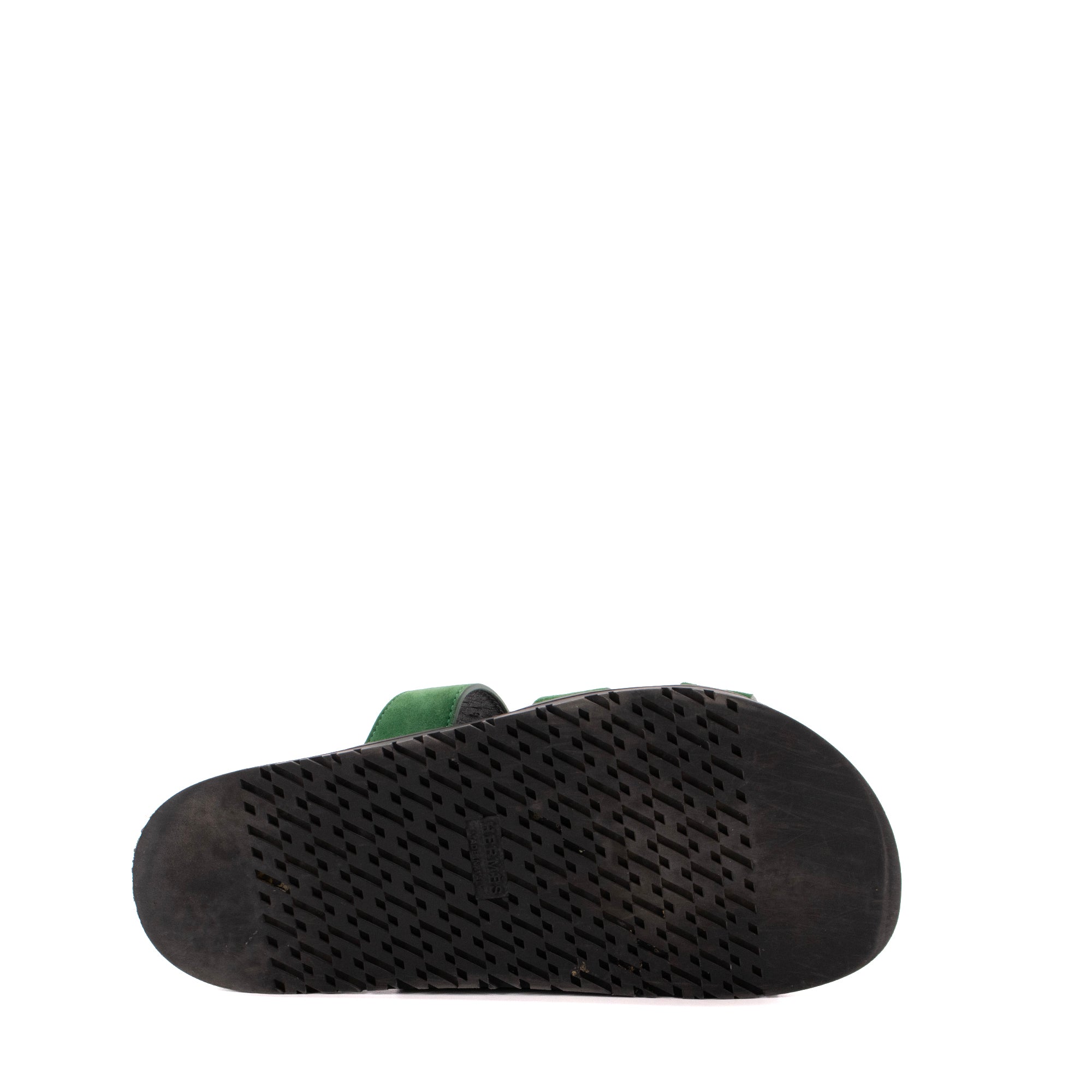 HERMÈS - Sandales Chypre Hermès en daim vert (T38,5)