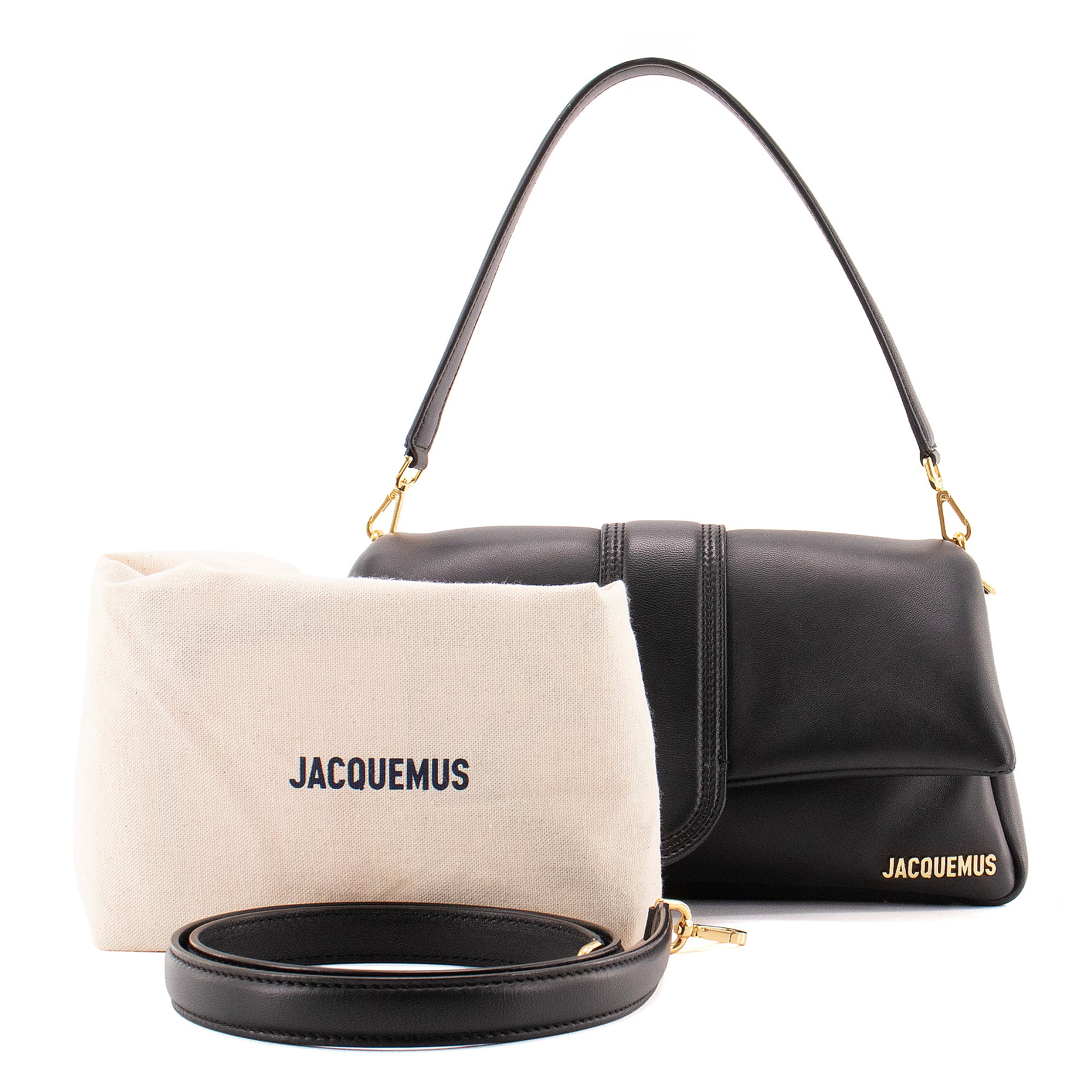 JACQUEMUS - Sac à bandoulière Le Bambimou Jacquemus en cuir noir