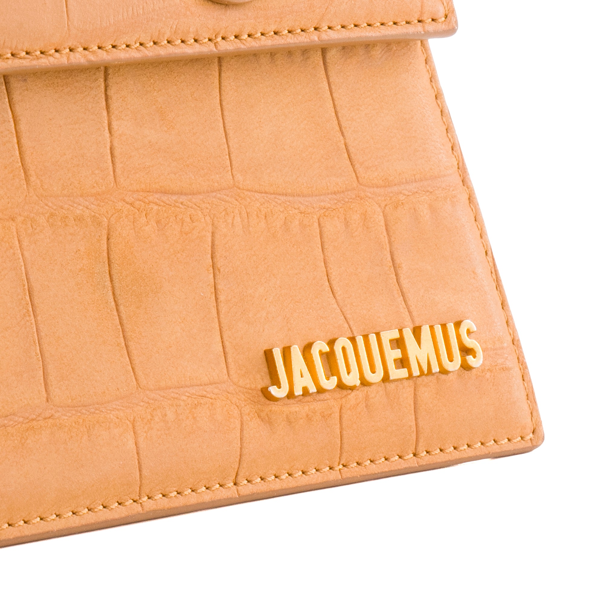 JACQUEMUS - Sac à bandoulière Le Grand Chiquito Jacquemus en cuir embossé croco marron