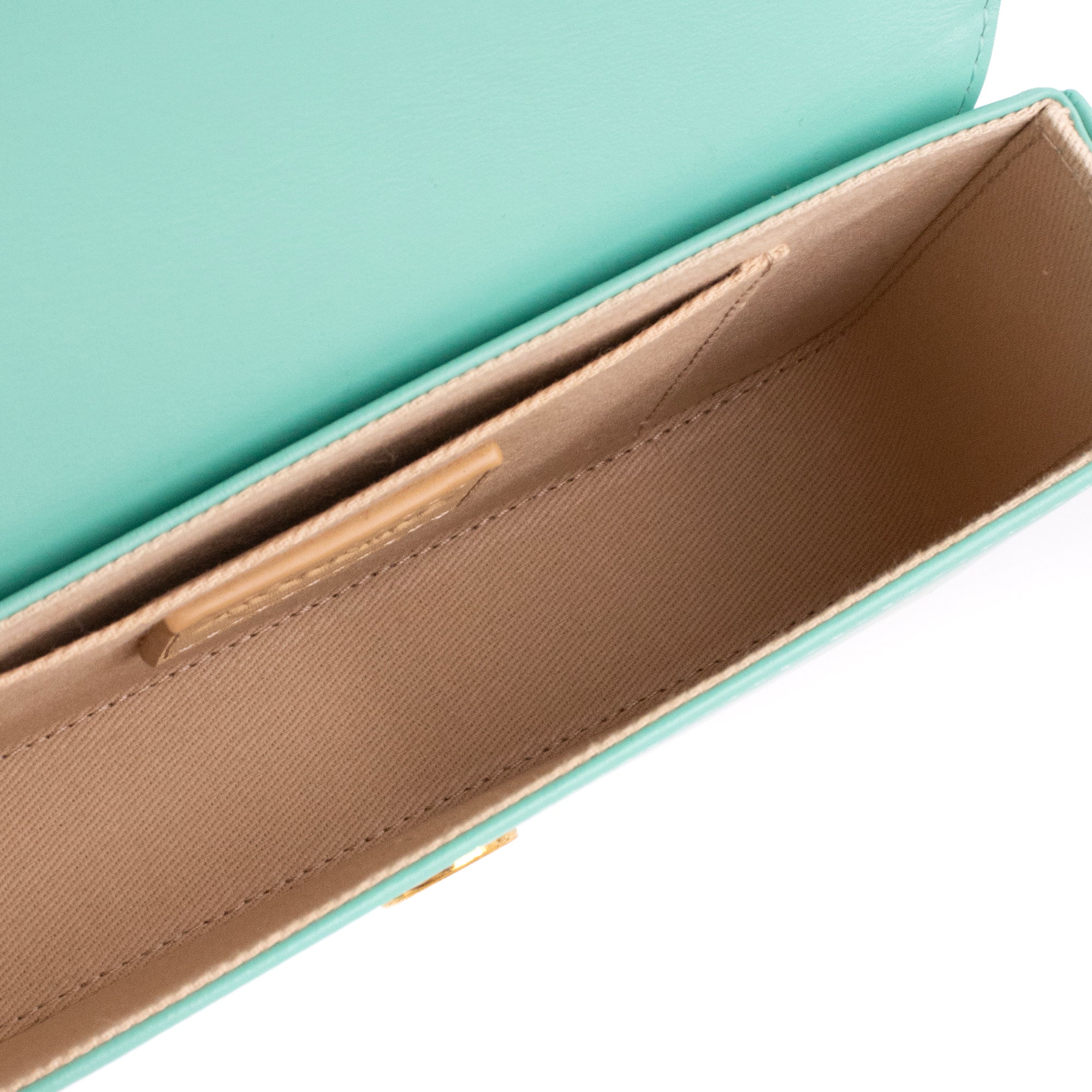 JACQUEMUS - Sac à épaule Le Carinu Jacquemus en cuir turquoise