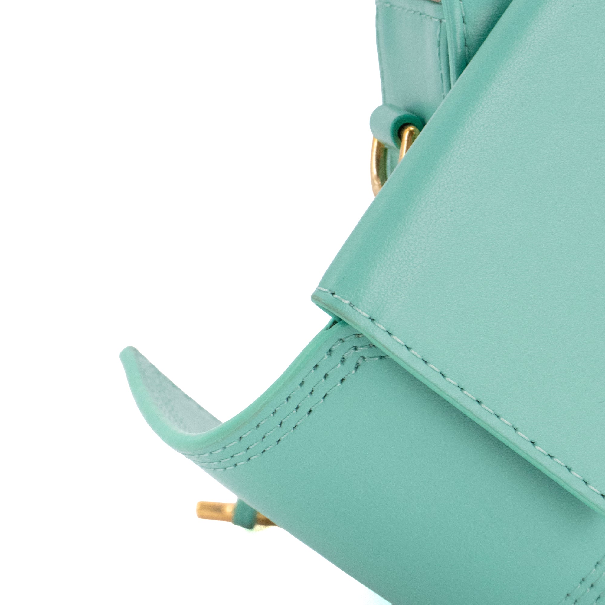 JACQUEMUS - Sac à épaule Le Carinu Jacquemus en cuir turquoise