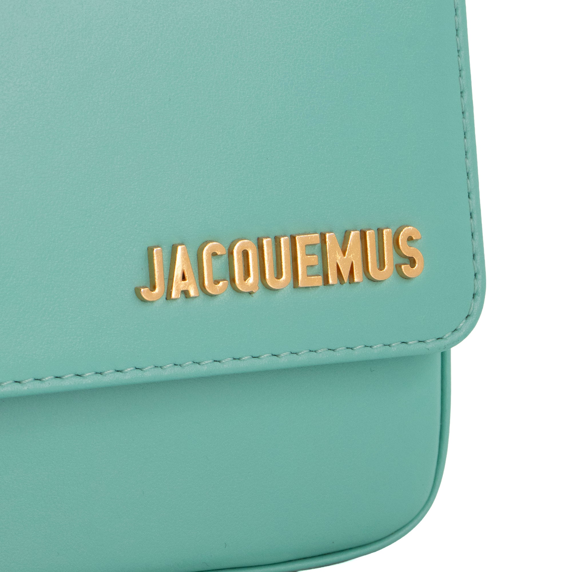 JACQUEMUS - Sac à épaule Le Carinu Jacquemus en cuir turquoise