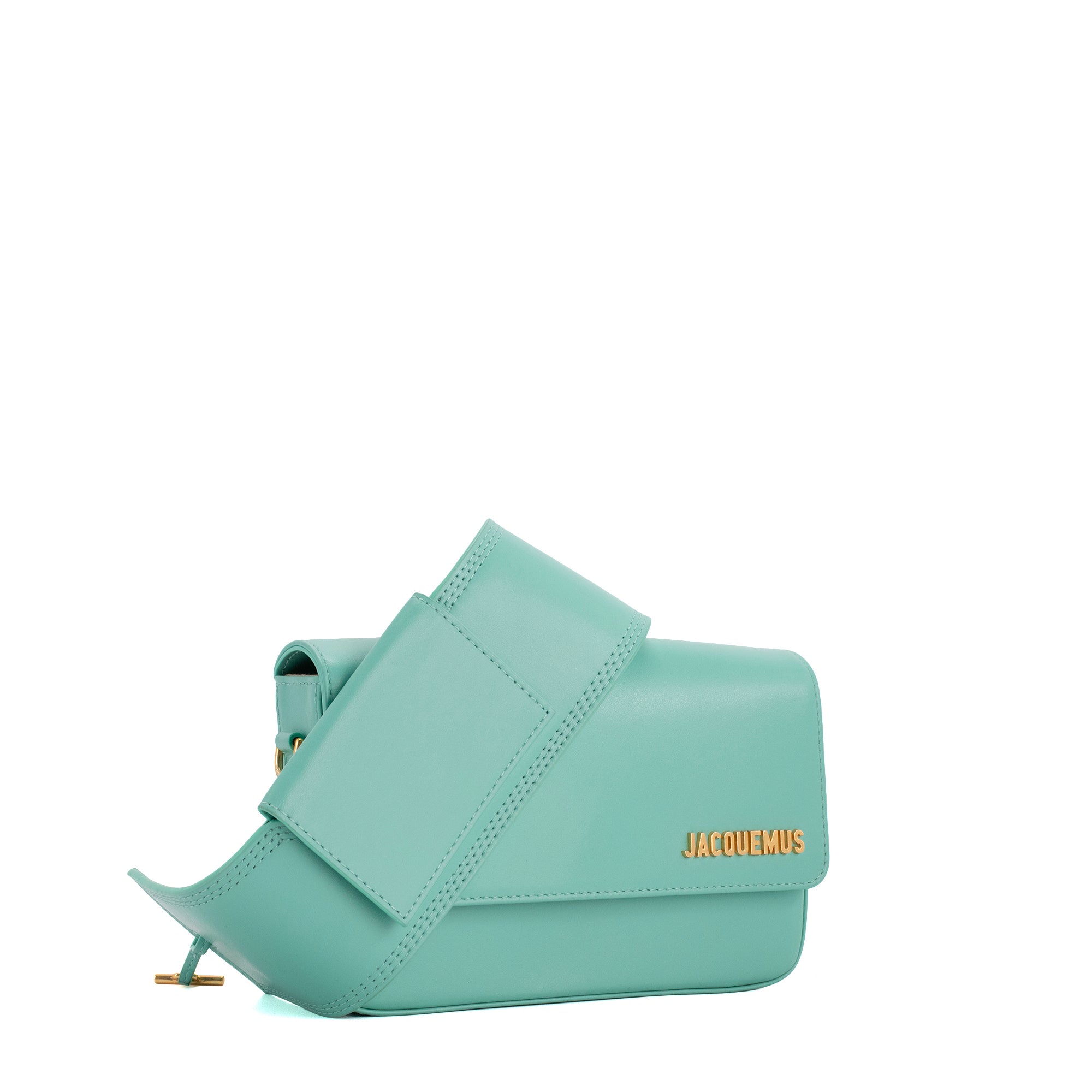 JACQUEMUS - Sac à épaule Le Carinu Jacquemus en cuir turquoise
