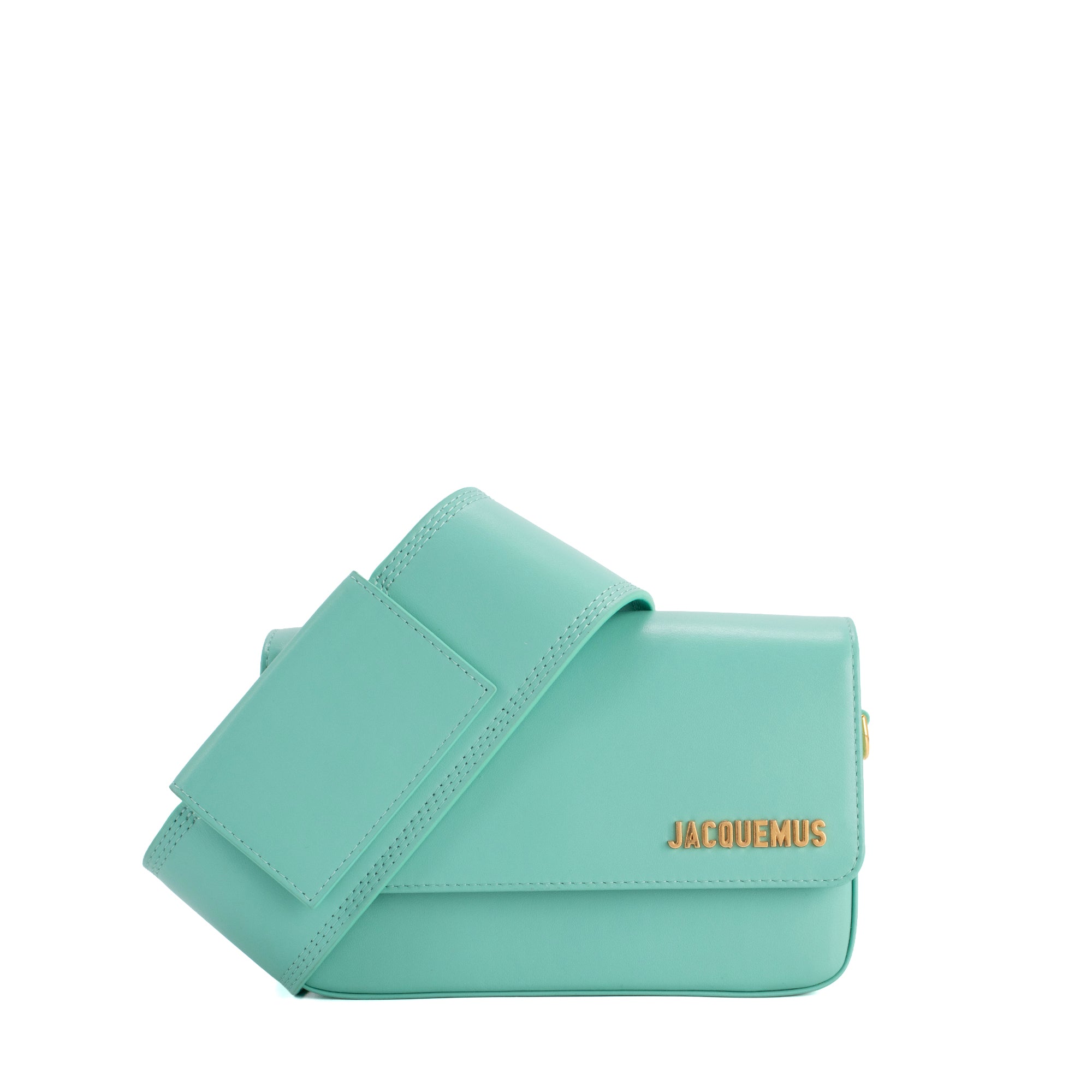 JACQUEMUS - Sac à épaule Le Carinu Jacquemus en cuir turquoise